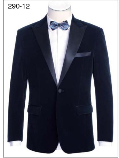 Alessandro Vitello by Renoir Slim Fit Velvet Tuxedo Jacket for Men - Premium Velvet Blazer for Weddings, Gala & Formal Events (Size 12)