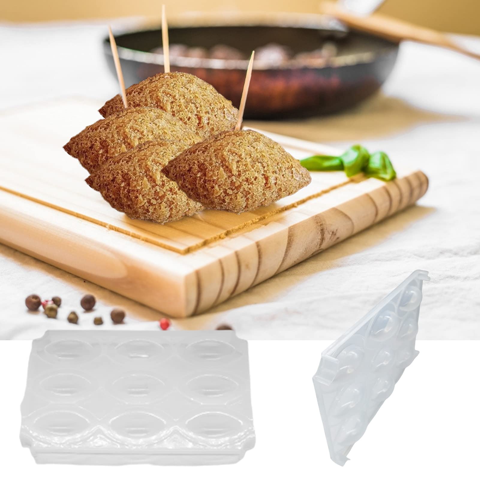 DYBITTS 12 Grids Large Meatball Maker - Manual Meatloaf Mold, Kibbeh Press & Minced Meat Processor for Perfect Meatballs, Burgers & Cake Desserts - Essential Kitchen Tool for Home Cooking & Meal Prep
