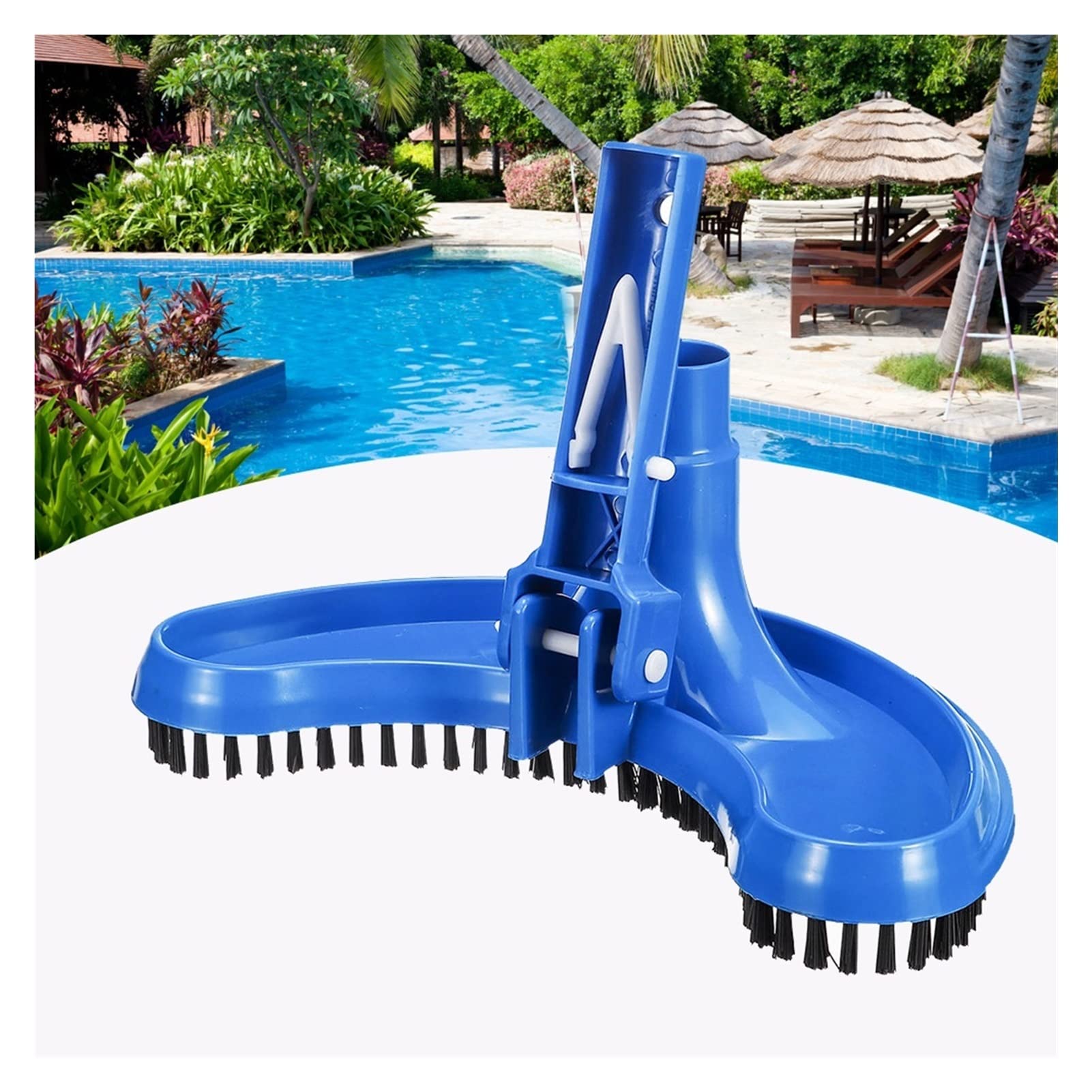 NHJYKJ Half Moon Swimming Pool Vacuum Cleaner - Flexible Curved Suction Head for Pools, Ponds & Fountains | Heavy-Duty Brush Cleaning Tool | Perfect for In-Ground & Above Ground Pool Maintenance