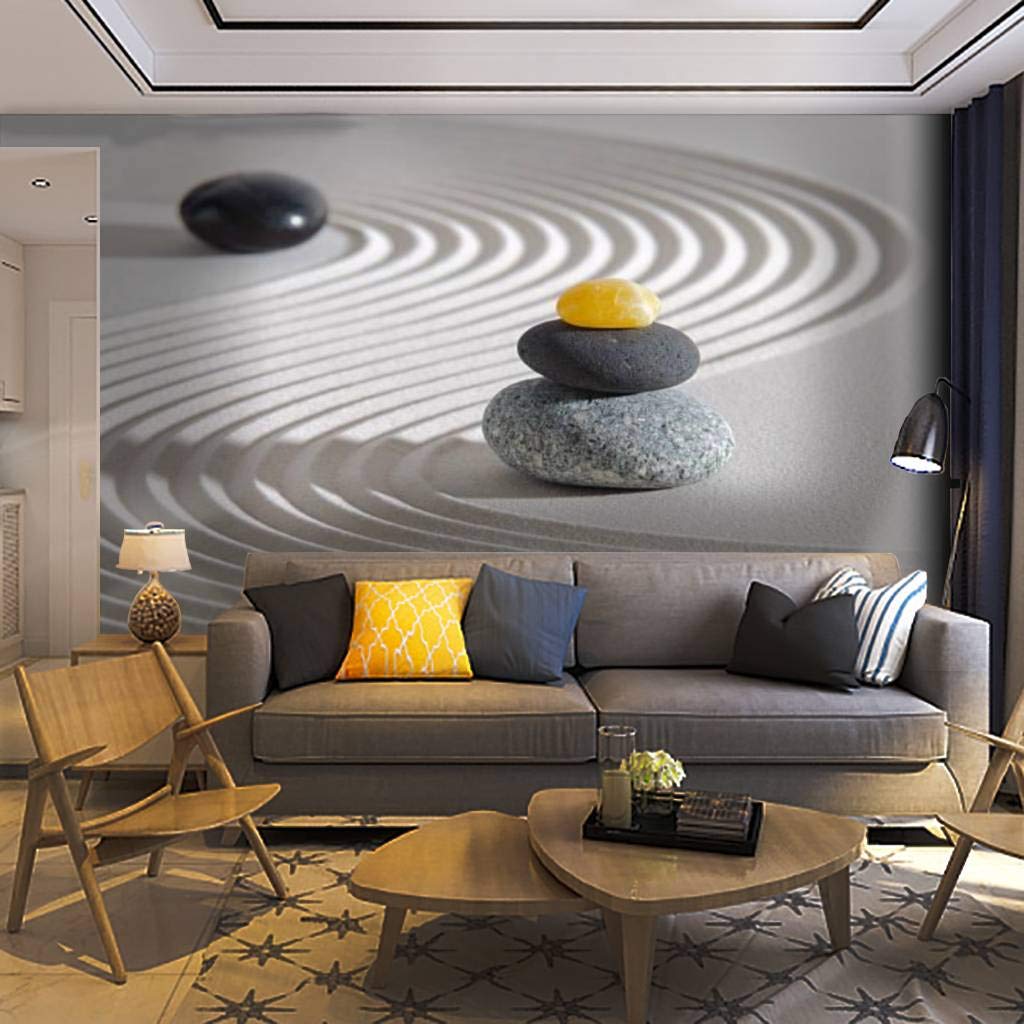 Japanese Zen Garden Wall Mural - Self-Adhesive Removable Peel & Stick Wallpaper for Living Room Decor | Asian-Inspired Home Craft Decal & Wall Sticker | Perfect for Meditation Spaces & Boho Home Design