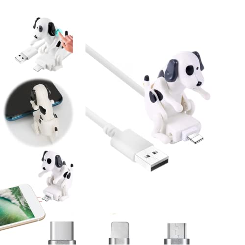 Goderat Portable Stray Dog Fast Charging Cable - Funny Hump Dog USB Charger for iPhone & Android - Cute Novelty Data Cable for Phones - Perfect for Travel, Office & Home Use