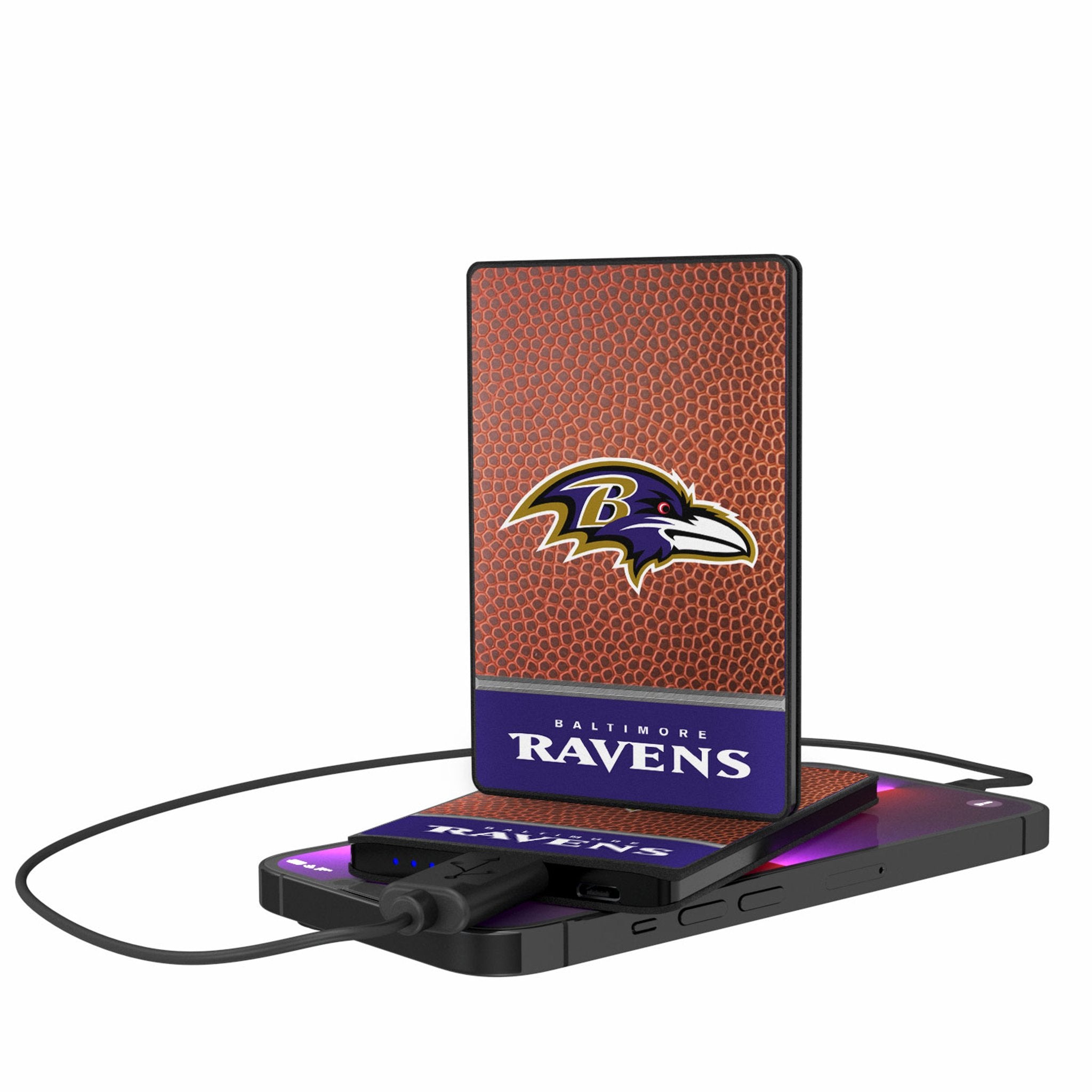 Baltimore Ravens NFL Logo 2500mAh Portable Charger Power Bank - Perfect for Travel, Camping & Game Day Charging
