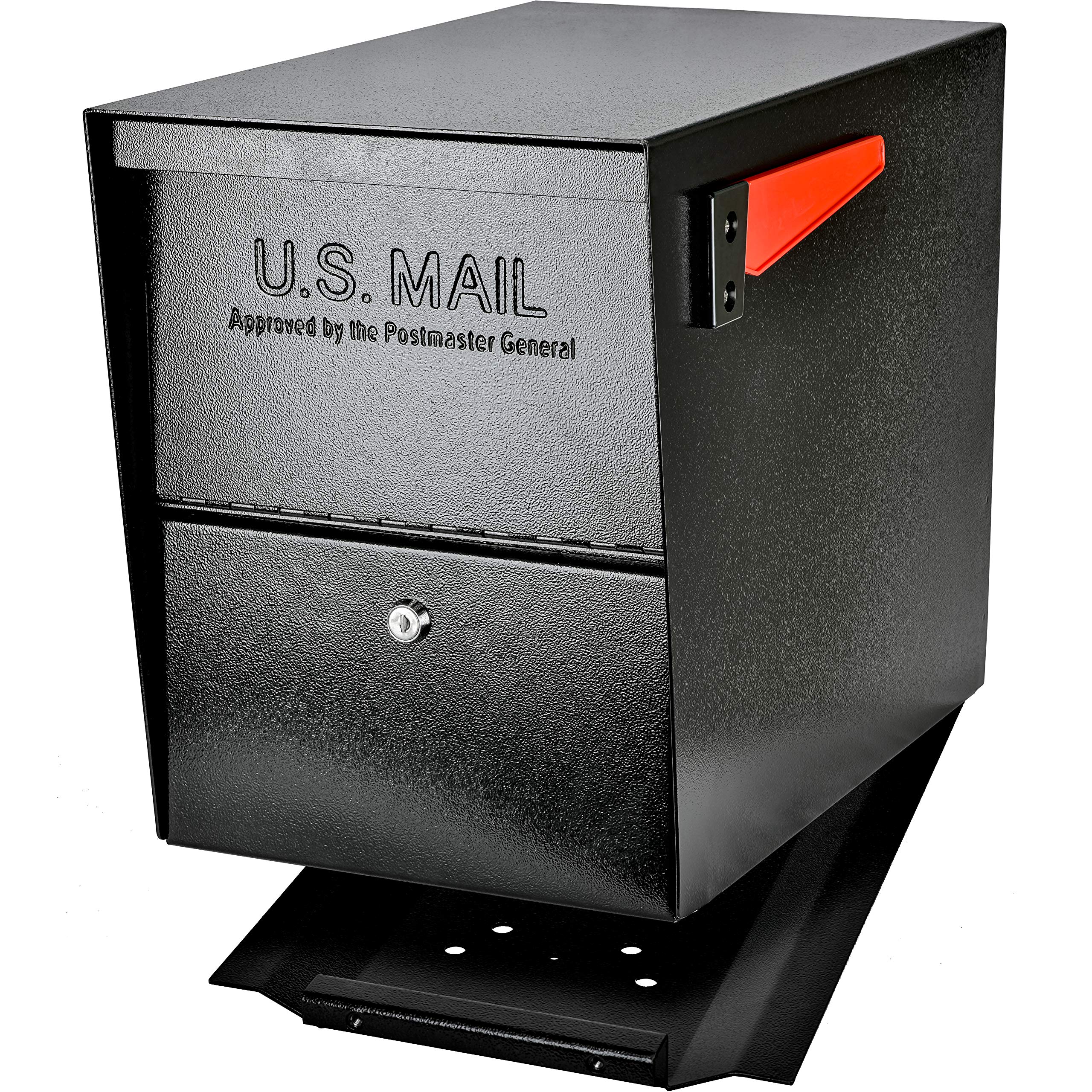 Mail Boss 7206 Package Master Curbside Locking Security Mailbox - Medium Size, Black | Secure Parcel & Mail Delivery for Homes & Businesses | Weatherproof & Anti-Theft Design for Outdoor Use
