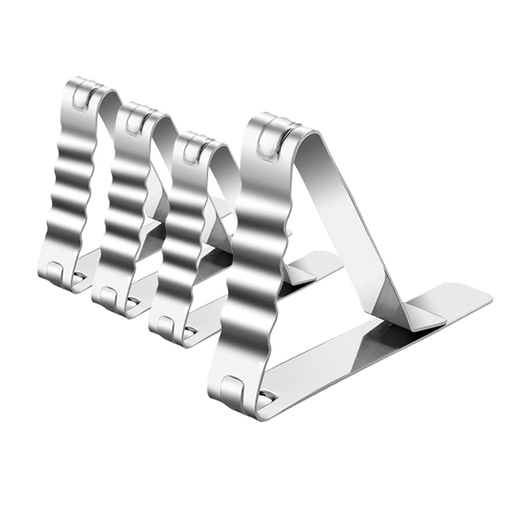 Ochine 4 Pack Stainless Steel Tablecloth Clips - Heavy Duty Picnic Table Clamps for Securing Table Covers, Perfect for Outdoor Parties, BBQs, and Home Gatherings
