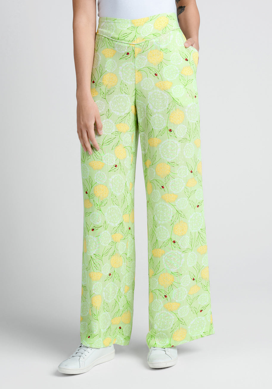 Light Of Day Wide Leg Pants for Women - High Waisted Flowy Lounge Pants - Comfortable Yoga & Casual Wear for Home, Office & Travel