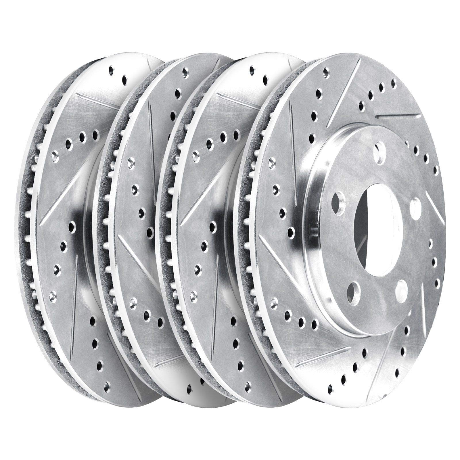 High-Performance Front & Rear Slotted Brake Rotors for 2000 Chevrolet Tahoe - Enhanced Stopping Power for Off-Roading & Towing