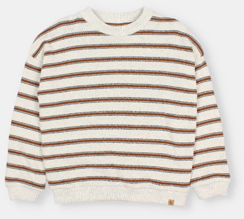 BUHO Soft Stripes Sweatshirt for Kids & Teens (2-14 Years) - Cozy & Stylish Pullover for School, Playdates, and Everyday Comfort