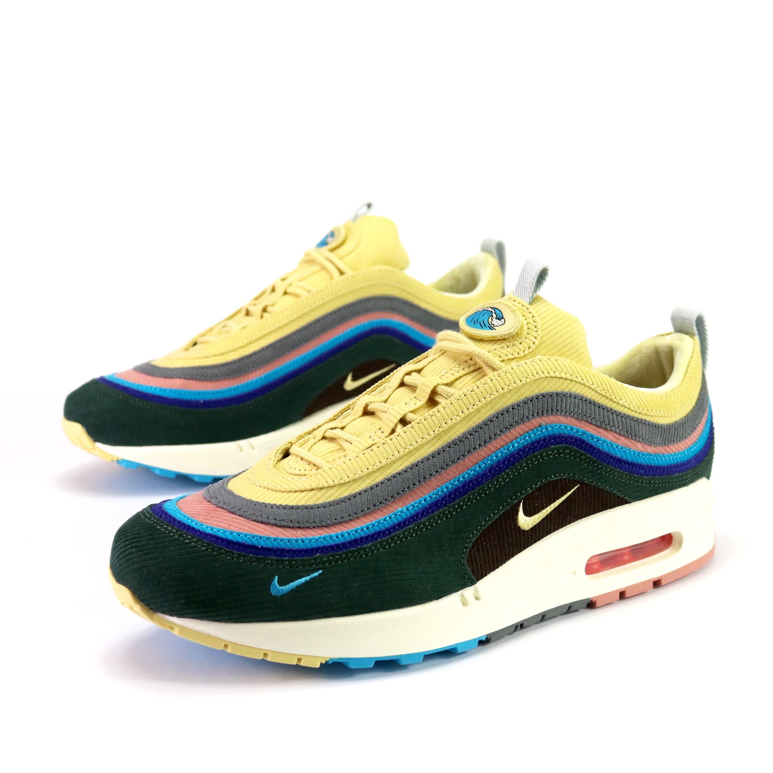 Nike Air Max 1/97 VF Sean Wotherspoon Light Blue Fury Lemon Wash Sneakers - Limited Edition Retro Running Shoes for Men & Women | Perfect for Streetwear, Casual Outfits and Sneaker Collectors