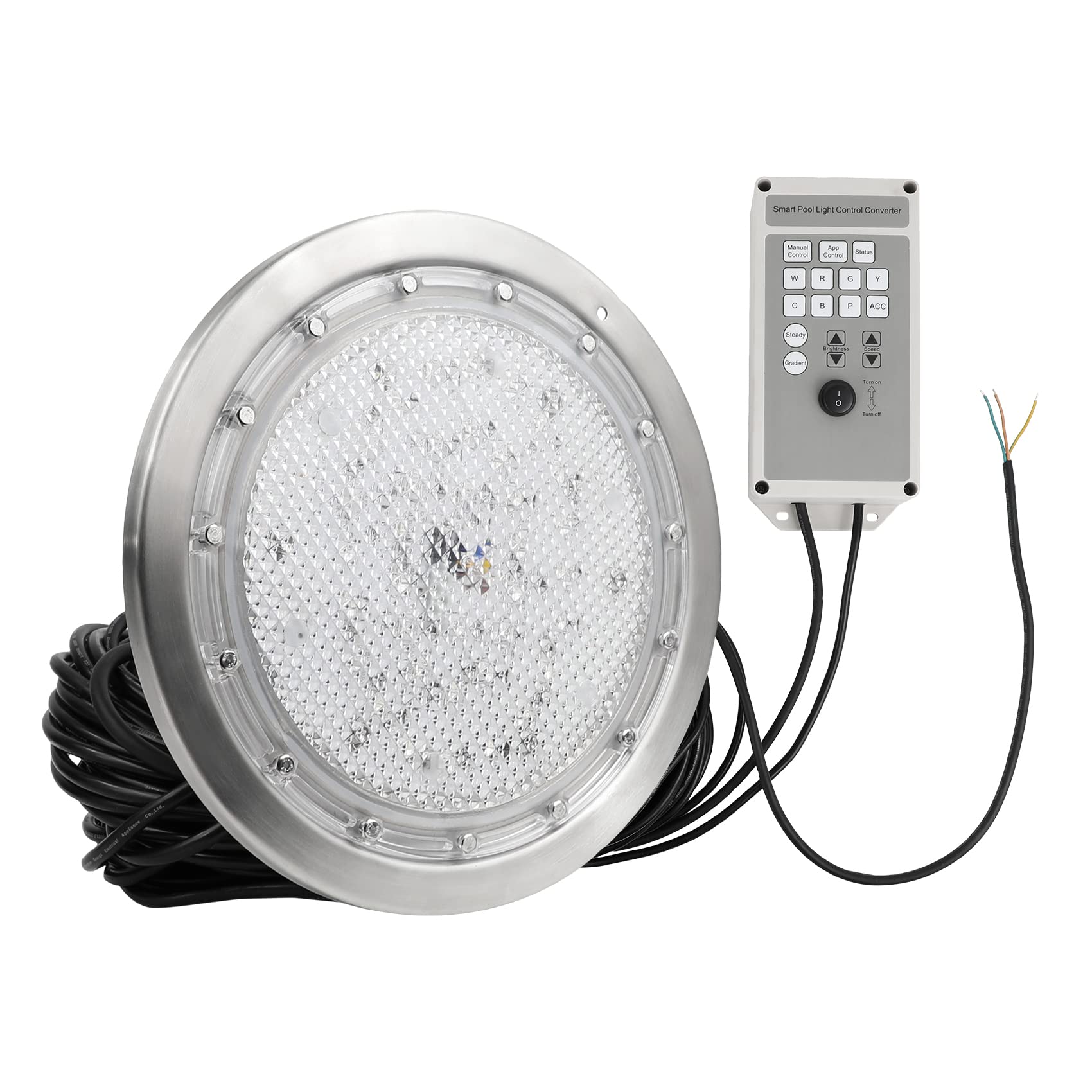 6 Inch 100FT Underwater LED Pool Spa Lights for Inground Pools - Wet Niche Compatible, AC 120V Waterproof Swimming Pool Lighting - Perfect for Backyard, Garden & Resort Pools at Night