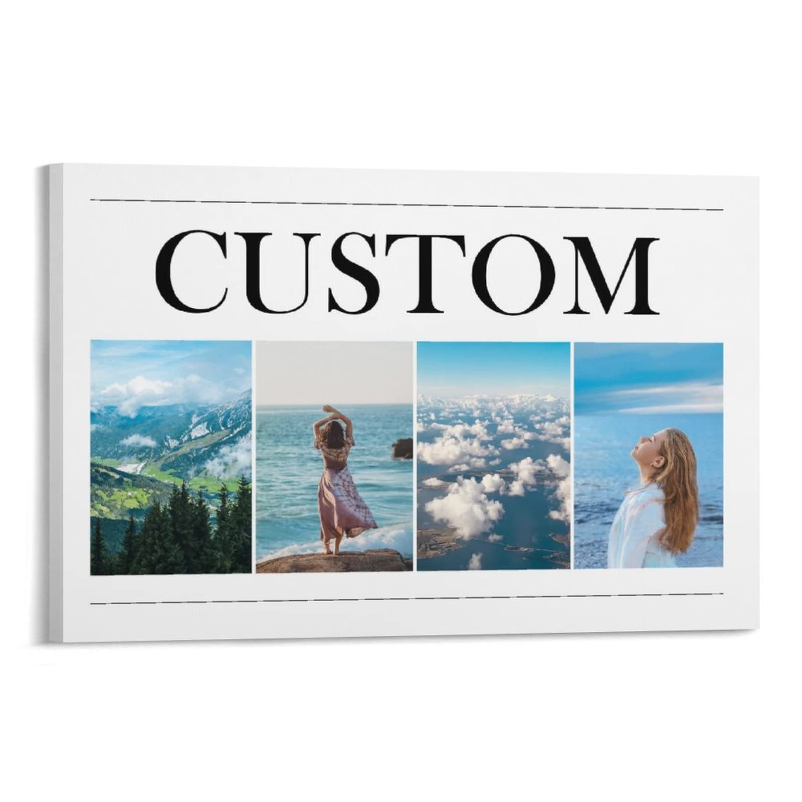 Personalized Memorial Wall Art - Custom Picture Canvas Painting 24x36 inches (60x90 cm) - Bedroom Decor, Home Gift, Hanging Poster Print for Loved Ones | Perfect for Anniversaries, Sympathy Gifts & Home Decoration