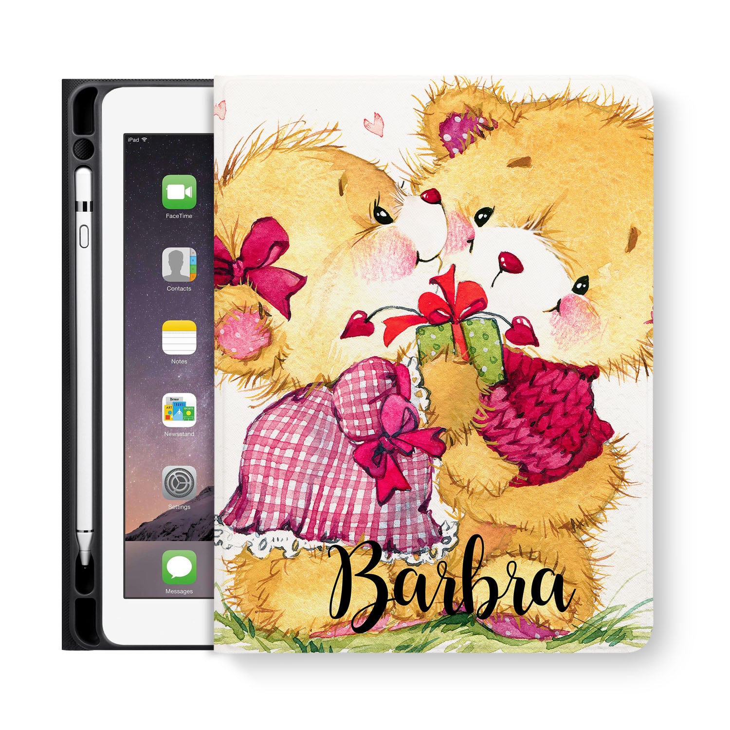 Premium iPad Folio Case with Bird Design - Slim Protective Cover for iPad 6th/7th/8th/9th/10th Gen | Perfect for Work, Travel & School Use