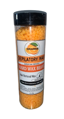 Orange Hard Wax Beans for Hair Removal - 400g Depilatory Wax for Smooth Skin - Perfect for Legs, Arms, Bikini & Face Waxing at Home