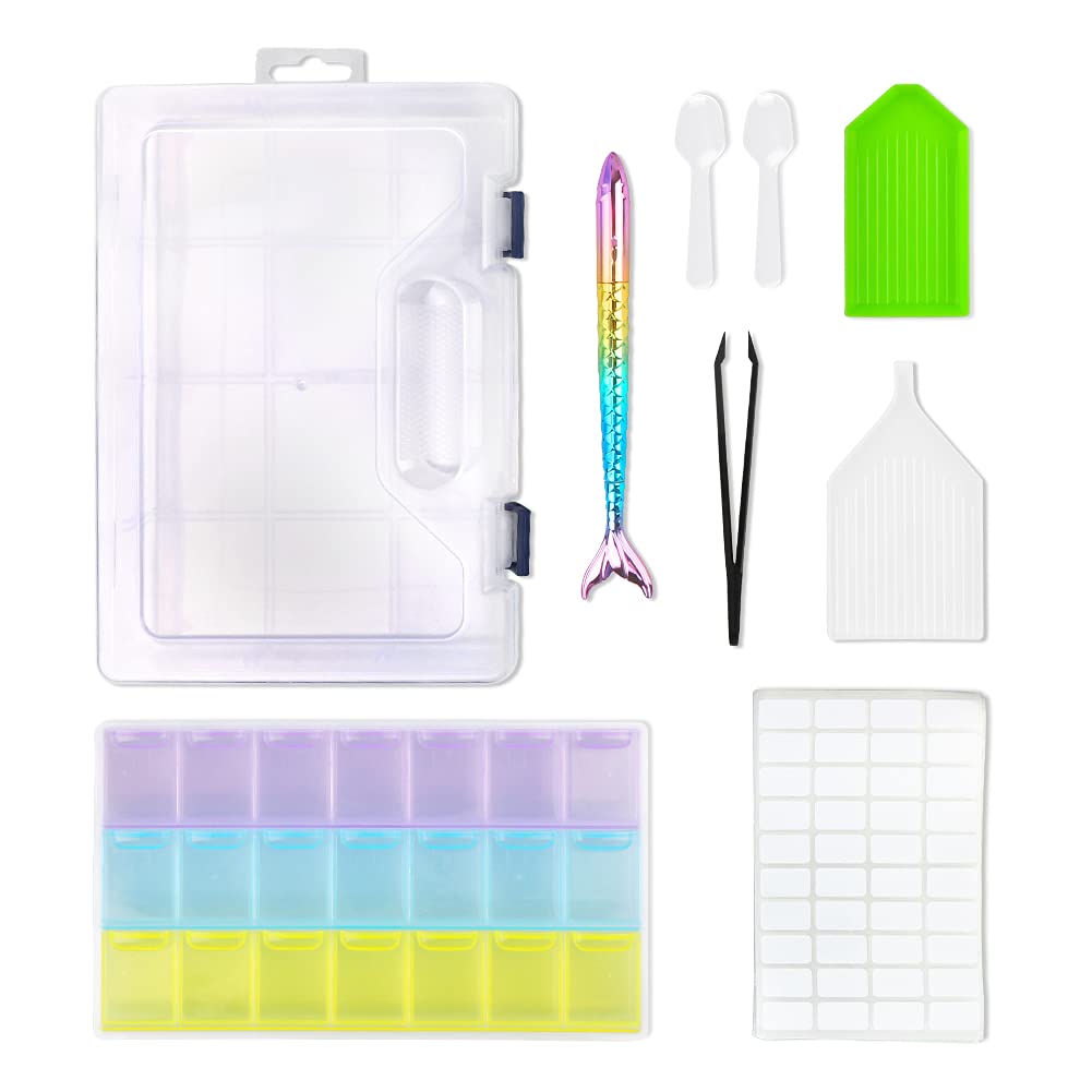 Diamond Painting Kit for Adults - Complete Set with Pens, Storage Containers & Trays | Paint by Numbers Art Supplies | Perfect for Relaxation, Home Decor & DIY Craft Projects