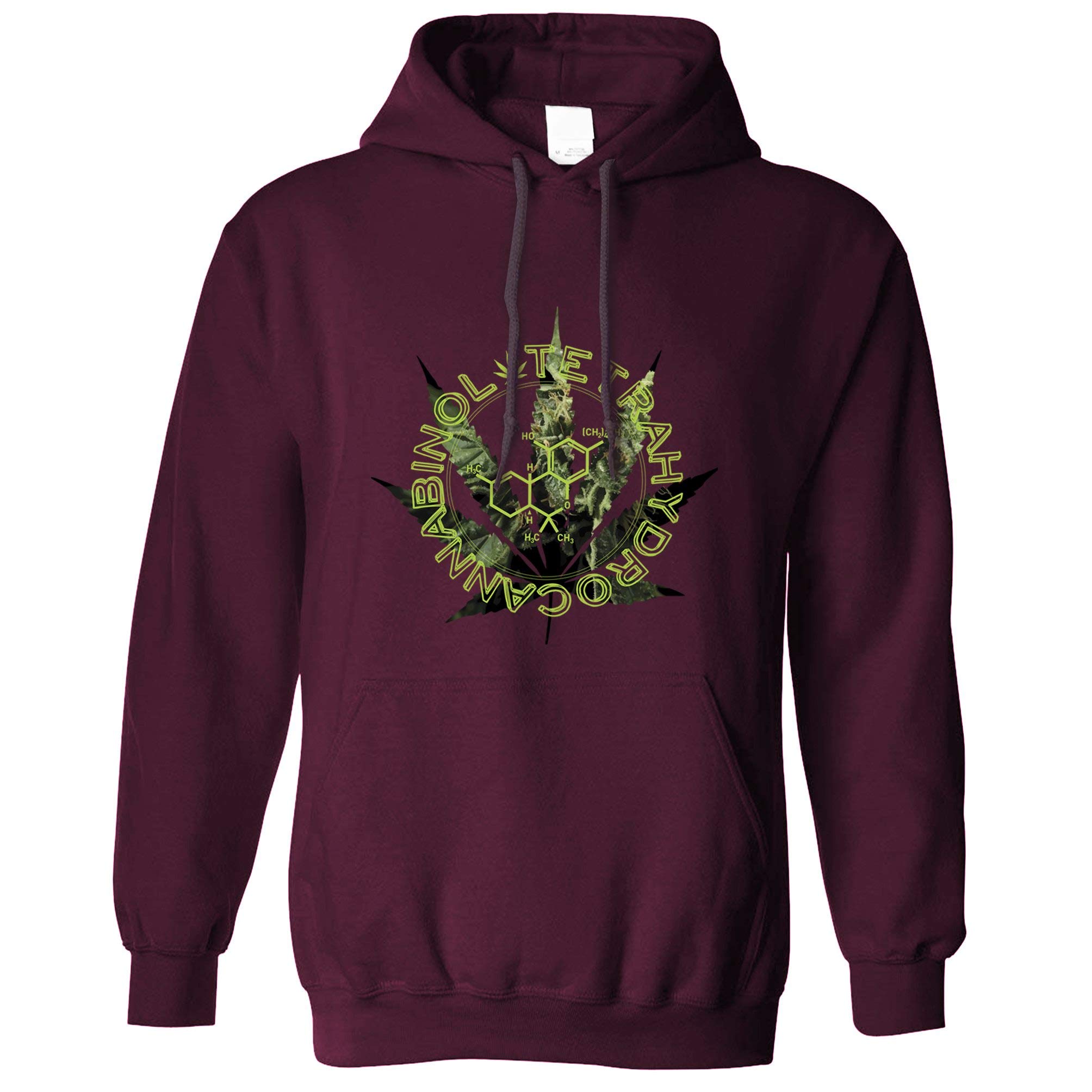 Tim And Ted Nerdy Hoodie with Cannabis Chemical Print - Trendy Graphic Sweatshirt for Casual Wear & Street Style