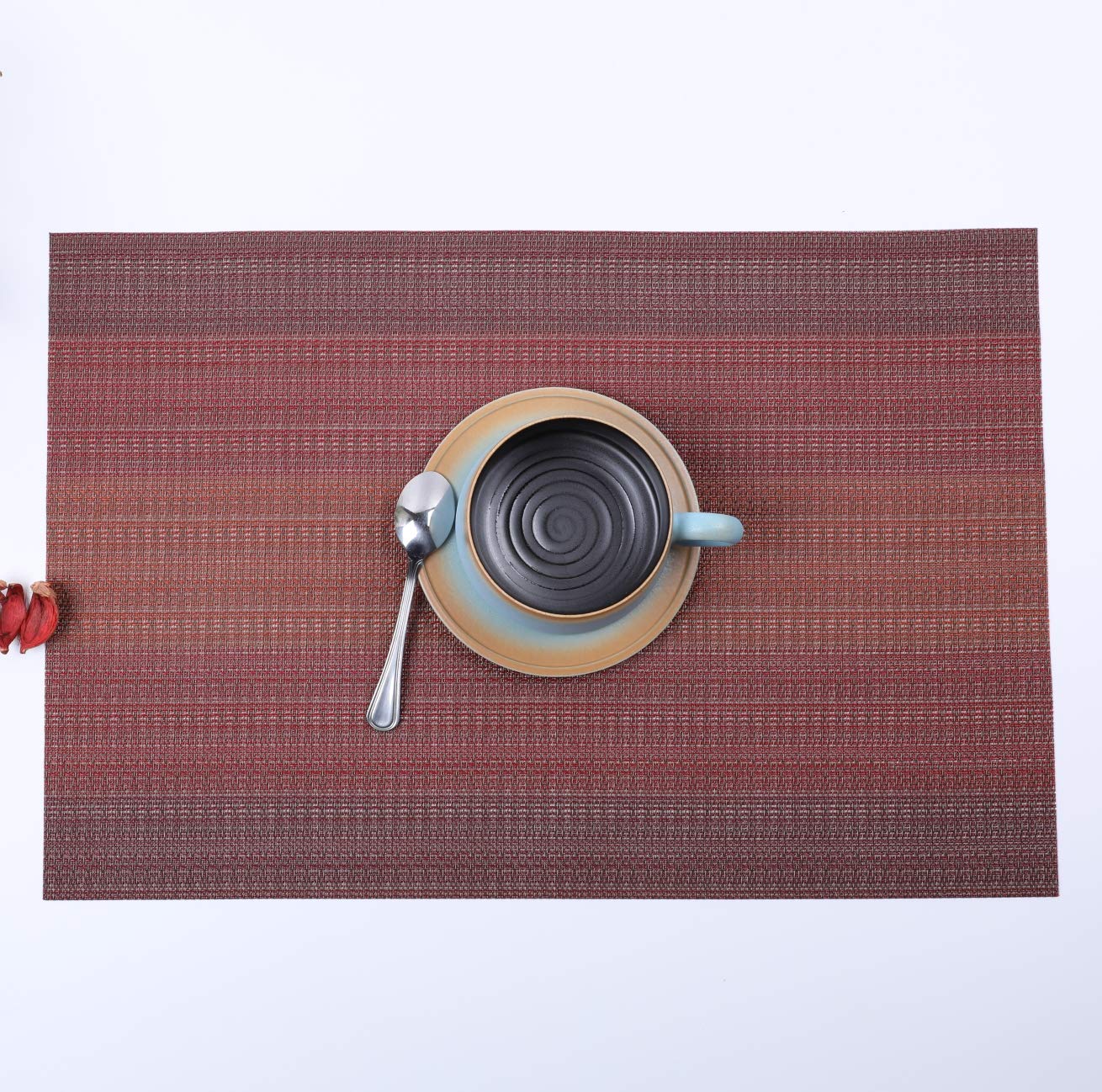 Premium Heat-Resistant PVC Placemats Set of 4 - Washable & Durable Dining Table Mats for Kitchen, Restaurant & Home Decor | SUNSHINE FASHION | Perfect for Everyday Meals, Dinner Parties & Holiday Gatherings