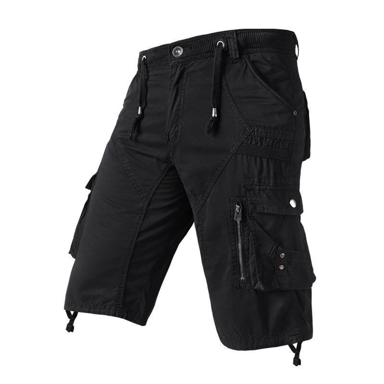 KBNDIEU Men's Cargo Shorts with Multiple Pockets - Summer Jogger Shorts for Outdoor Hiking, Loose Fit Capris & Form-Fitting Short Pants | Perfect for Camping, Travel & Casual Wear