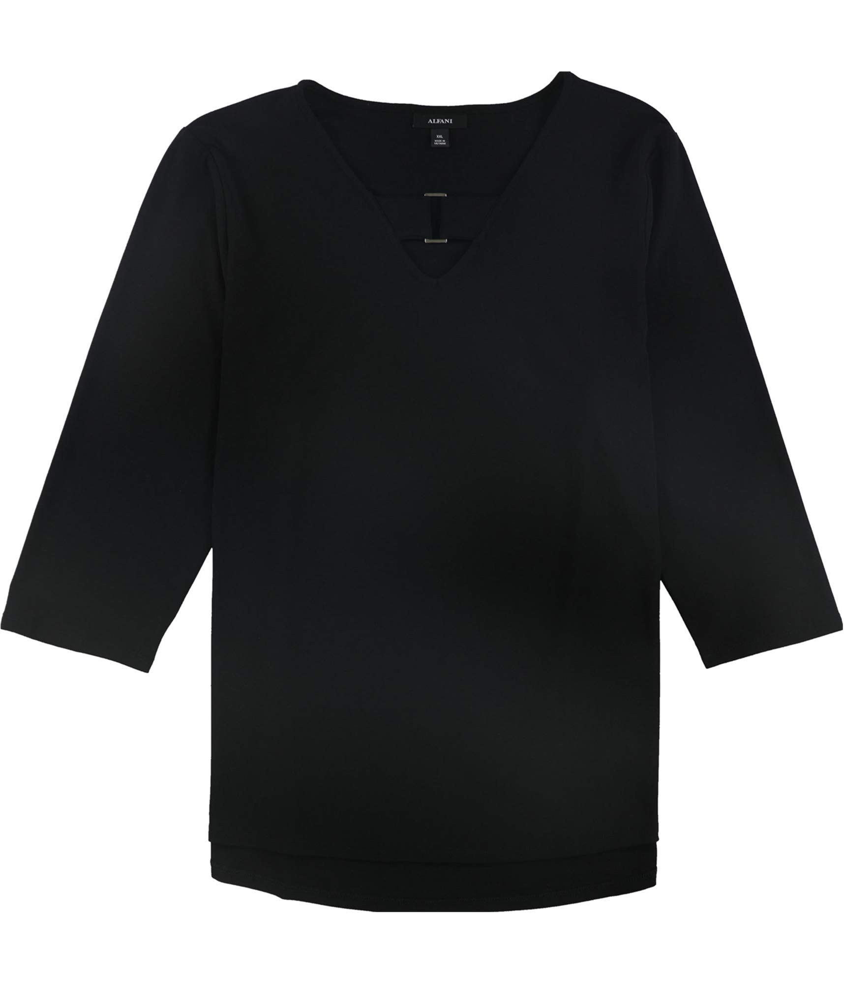 Alfani Women's Keyhole Pullover Blouse - Soft Casual Long Sleeve Tunic Top for Work & Date Night | Perfect for Office, Dinner Outings & Fall Layering
