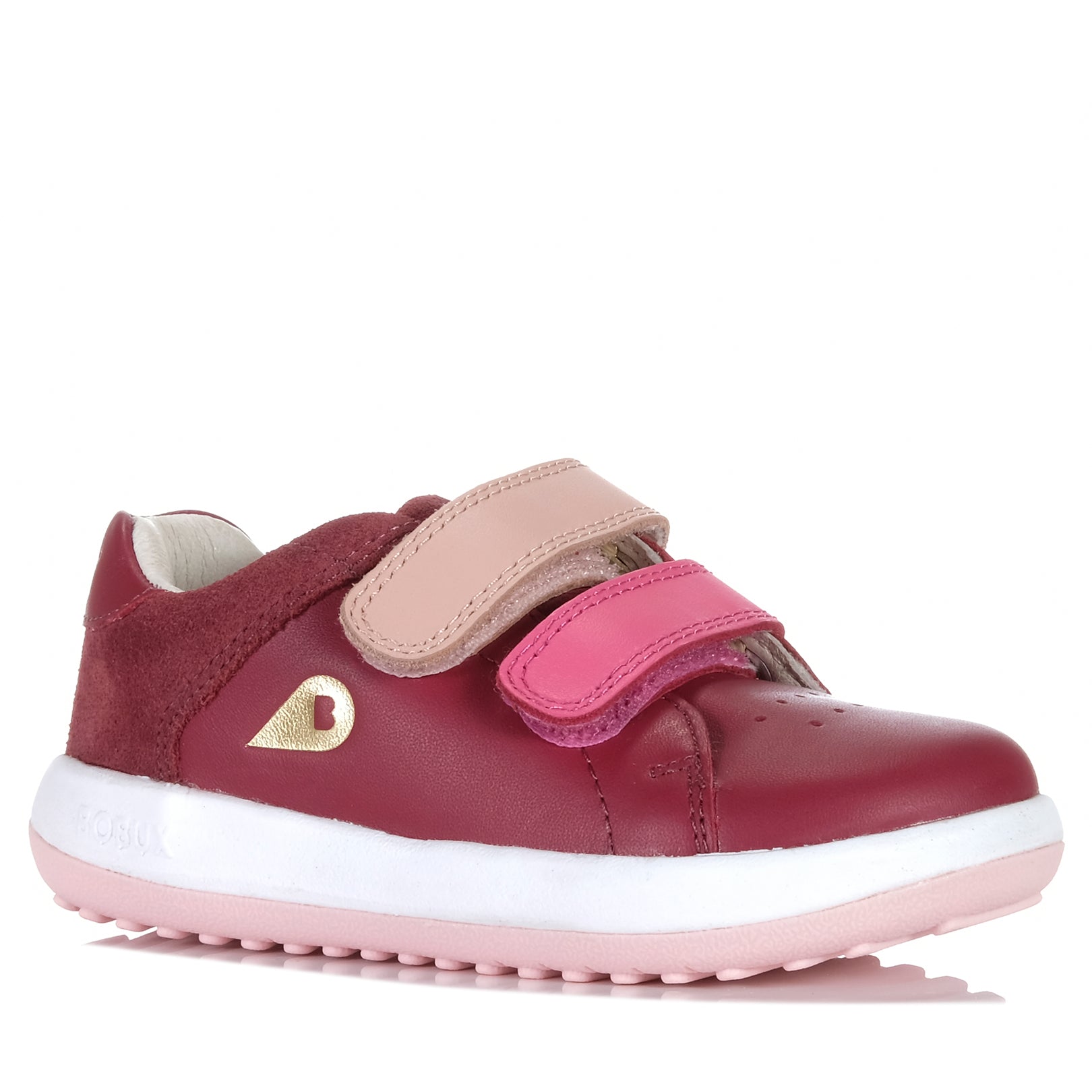 Bobux I-Walk Breakpoint Cranberry Baby Shoes - Soft Sole First Walkers for Infants & Toddlers - Perfect for Indoor & Outdoor Play, Learning to Walk, and Everyday Comfort
