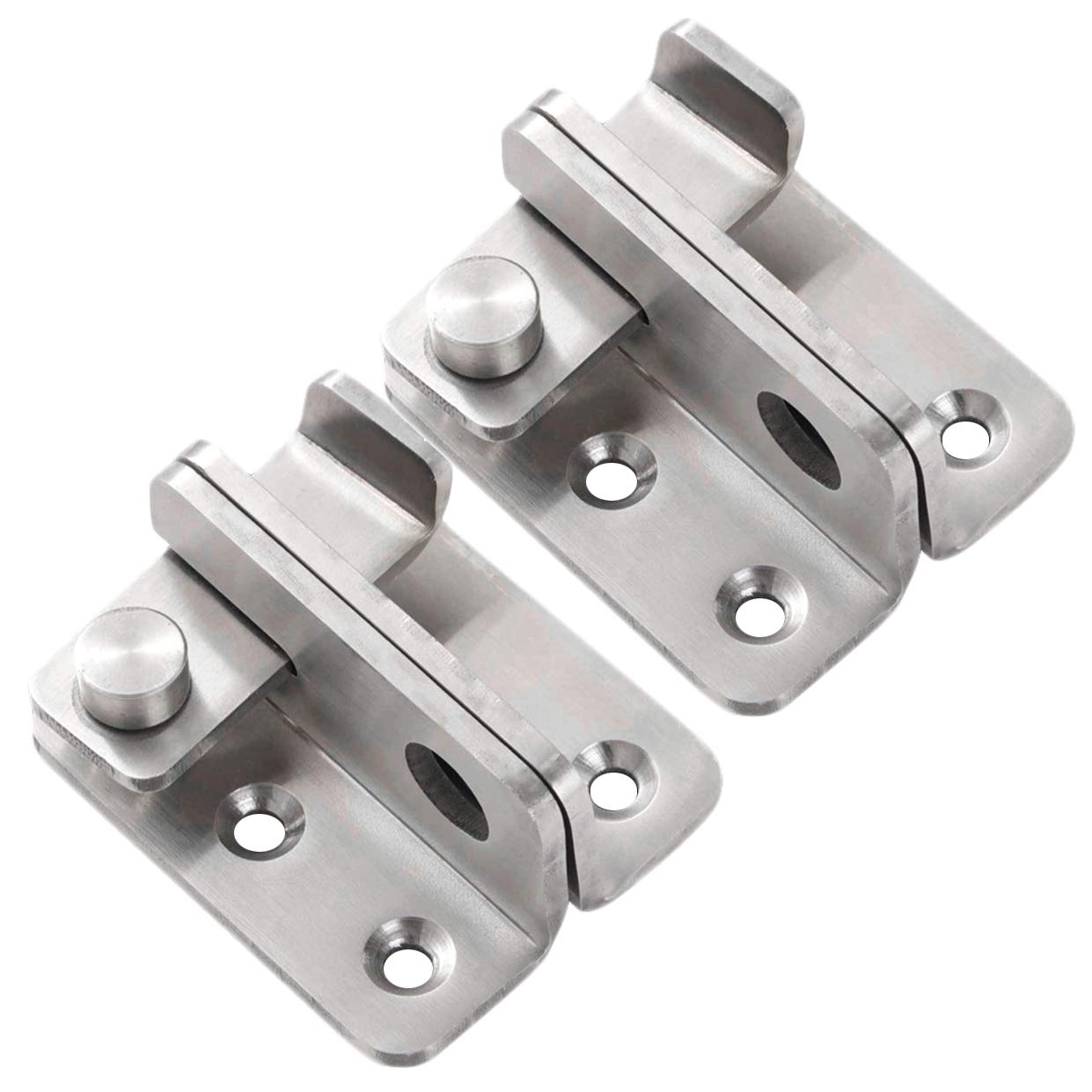 Premium Stainless Steel Latch Hasp - Heavy Duty Safety Door Lock (2 Pack) - Left Open Design for Secure Storage, Sheds, Toolboxes & Cabinets
