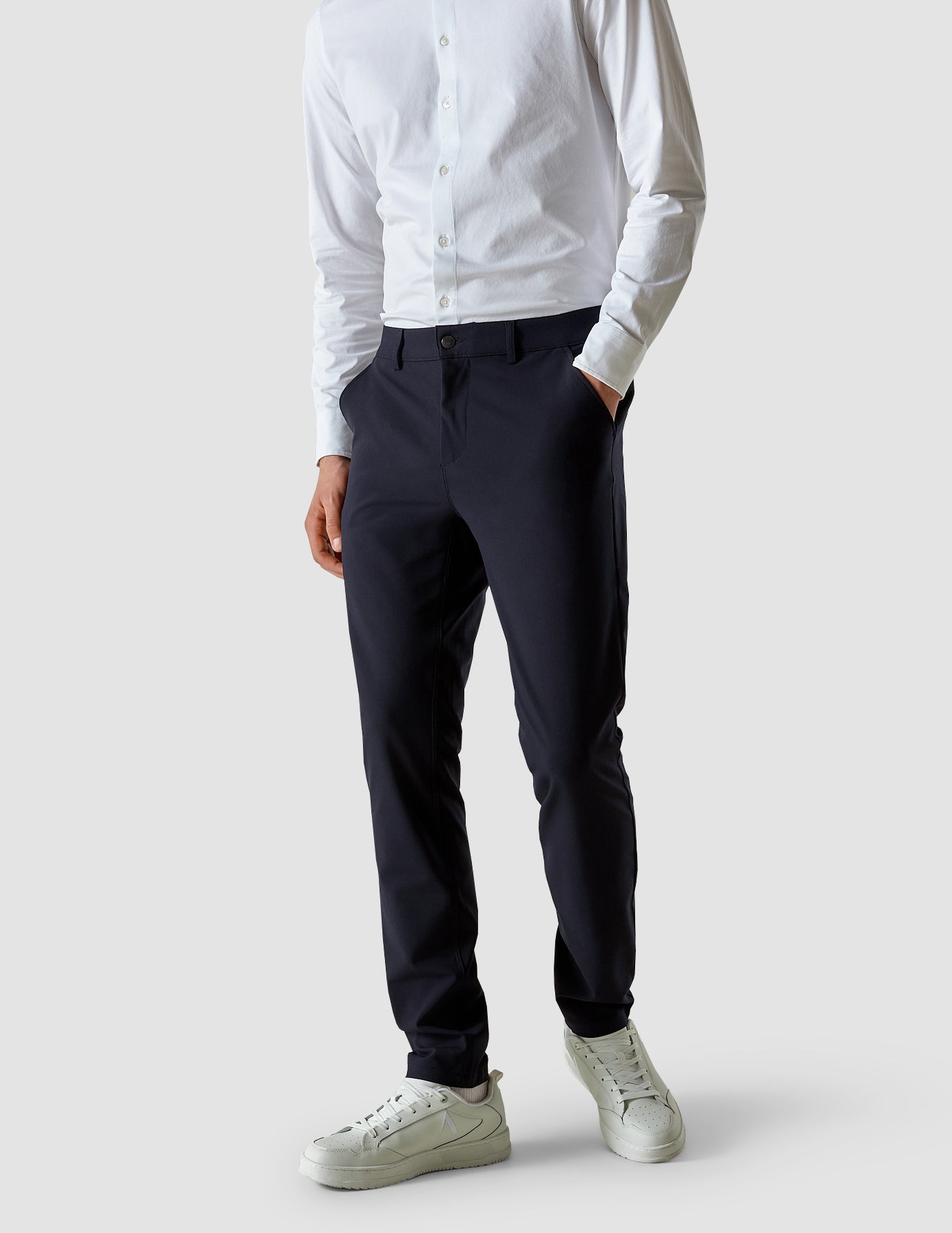 Essential Slim Fit Pants for Men - Midnight Blue | Comfortable & Stylish Casual Wear for Office, Travel & Everyday Use