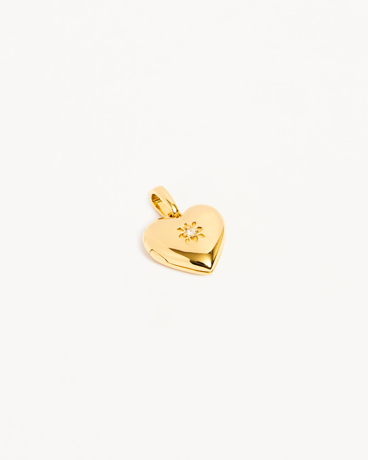 18K Gold Vermeil Heart Lotus Locket Pendant Necklace for Women - Elegant Jewelry Gift for Valentine's Day, Anniversary & Special Occasions