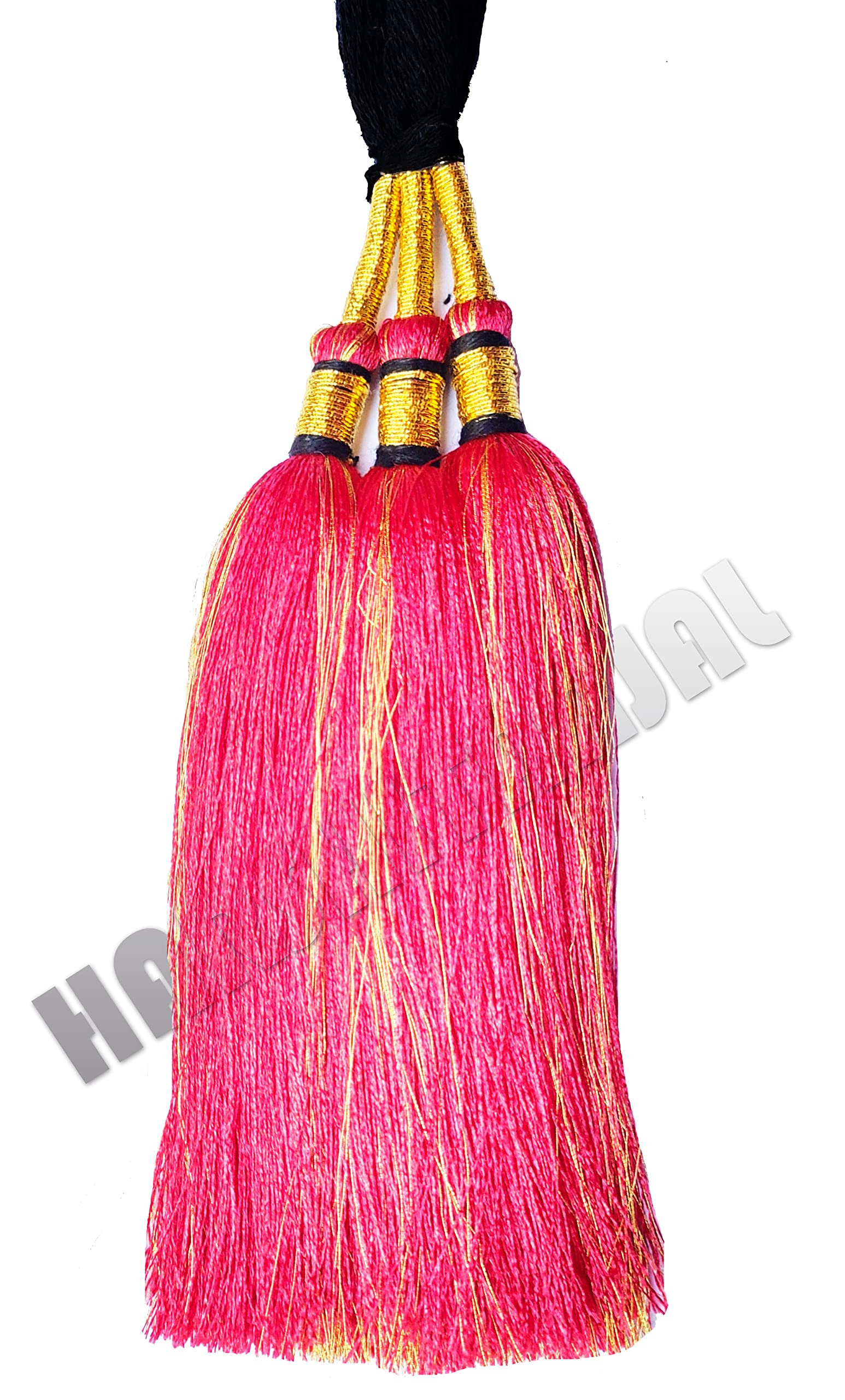 Stylish Punjabi Paranda Parandi Choti Braid Tassels Hair Accessories for Women & Girls – Traditional Indian Hair Jewelry for Weddings, Parties & Festivals (HGS23PM1R)