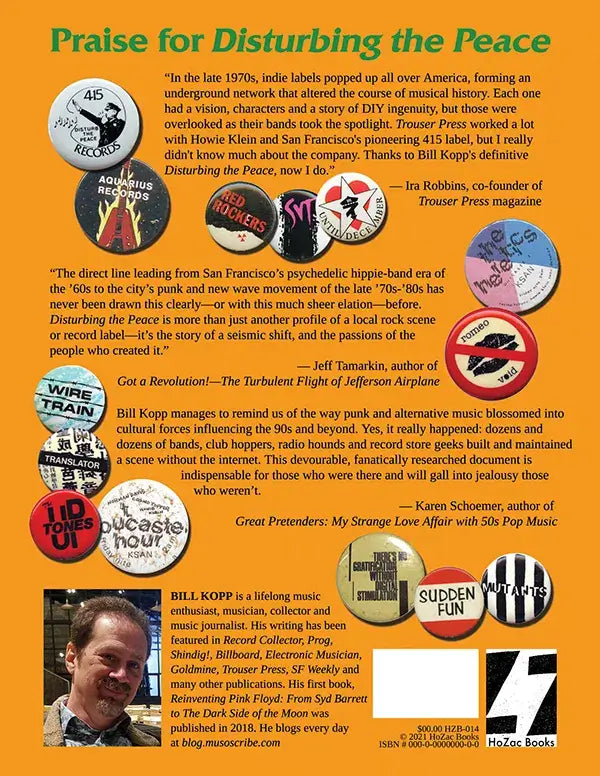 Bill Kopp Disturbing The Peace: 415 Records and the Rise of New Wave Music Book | Punk Rock History, 1980s Music Scene | Perfect for Music Lovers & Collectors