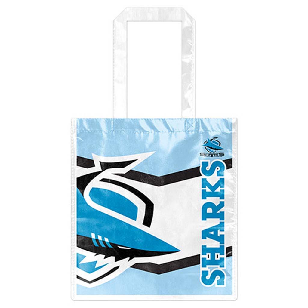 Premium Cronulla Sharks Laminated Tote Bag - Durable & Waterproof - Perfect for Beach, Shopping & Game Day Accessories