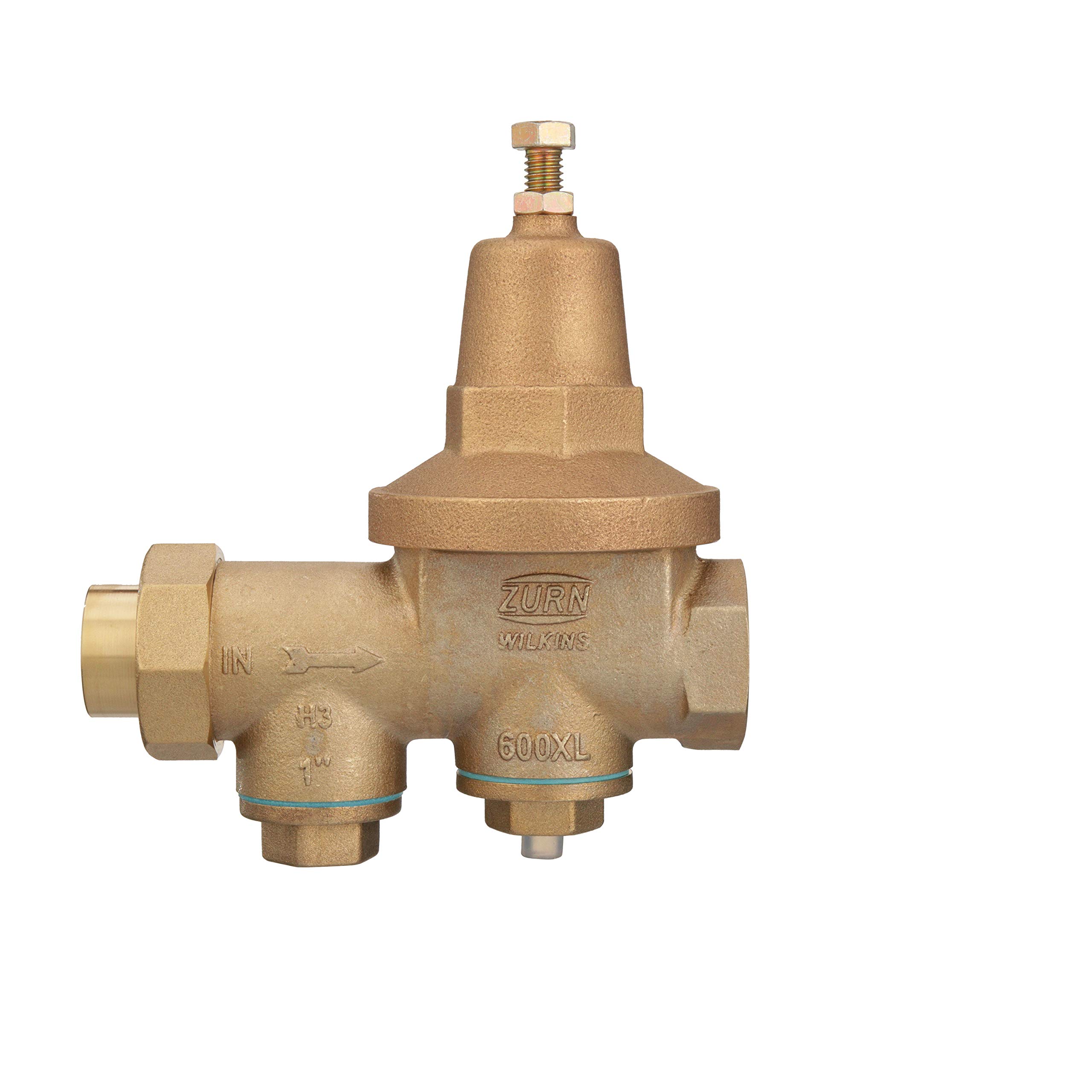 Zurn Wilkins 1-600XLC 1 Inch 600XL Pressure Reducing Valve with Copper/Sweat Connections - Ideal for Residential & Commercial Plumbing Systems, Water Pressure Regulation