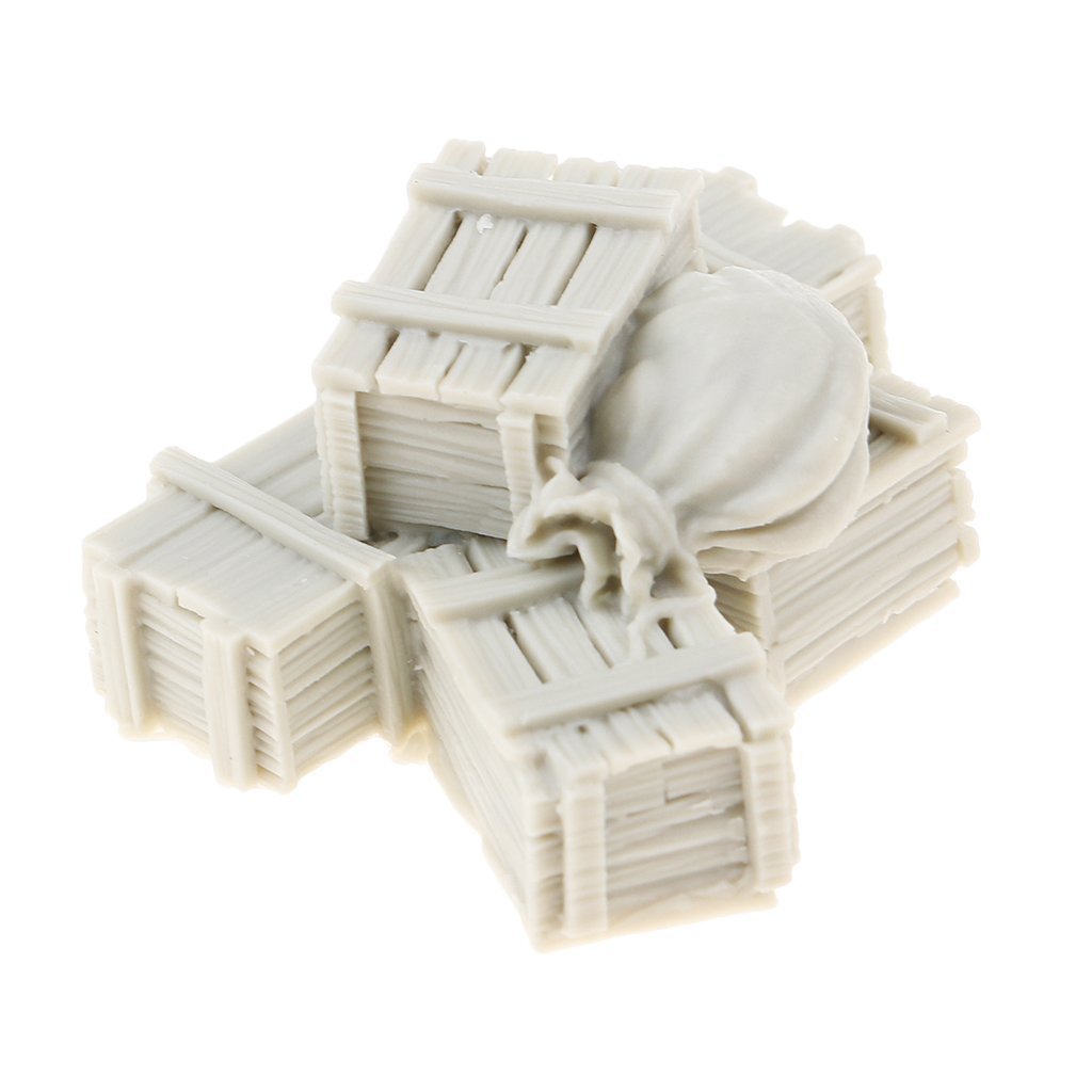 1/35 Scale Resin Crates & Bags for Military Model Scenery - Detailed Miniature Diorama Accessories for Tank, Figure & Landscape Building | Perfect for Wargaming, Train Sets & Historical Displays
