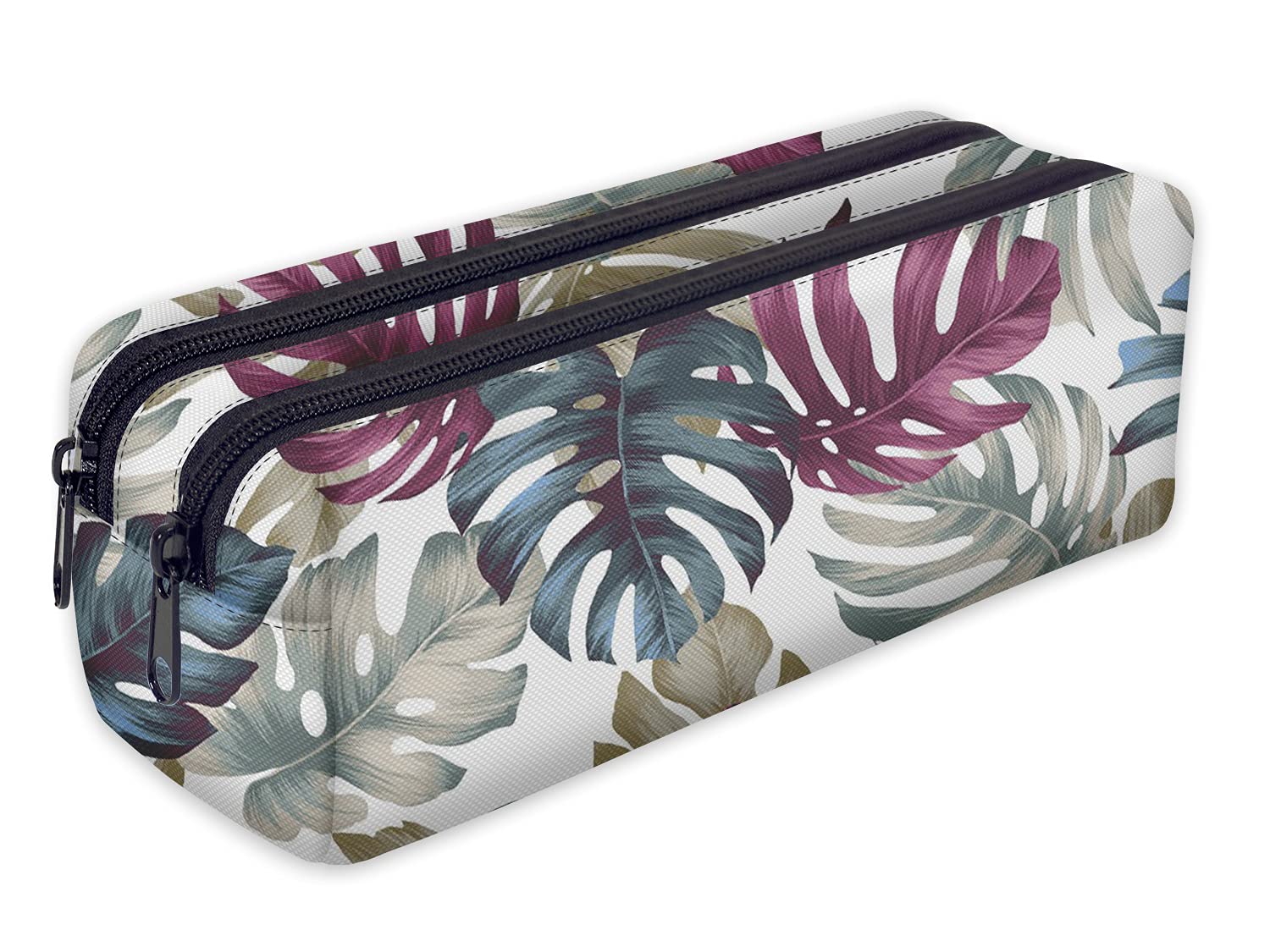 2 Compartment Pencil Case & Toiletry Bag - Vanity Makeup Purse with Phone Holder for Teen Girls - Perfect for School, Travel & Daily Organization