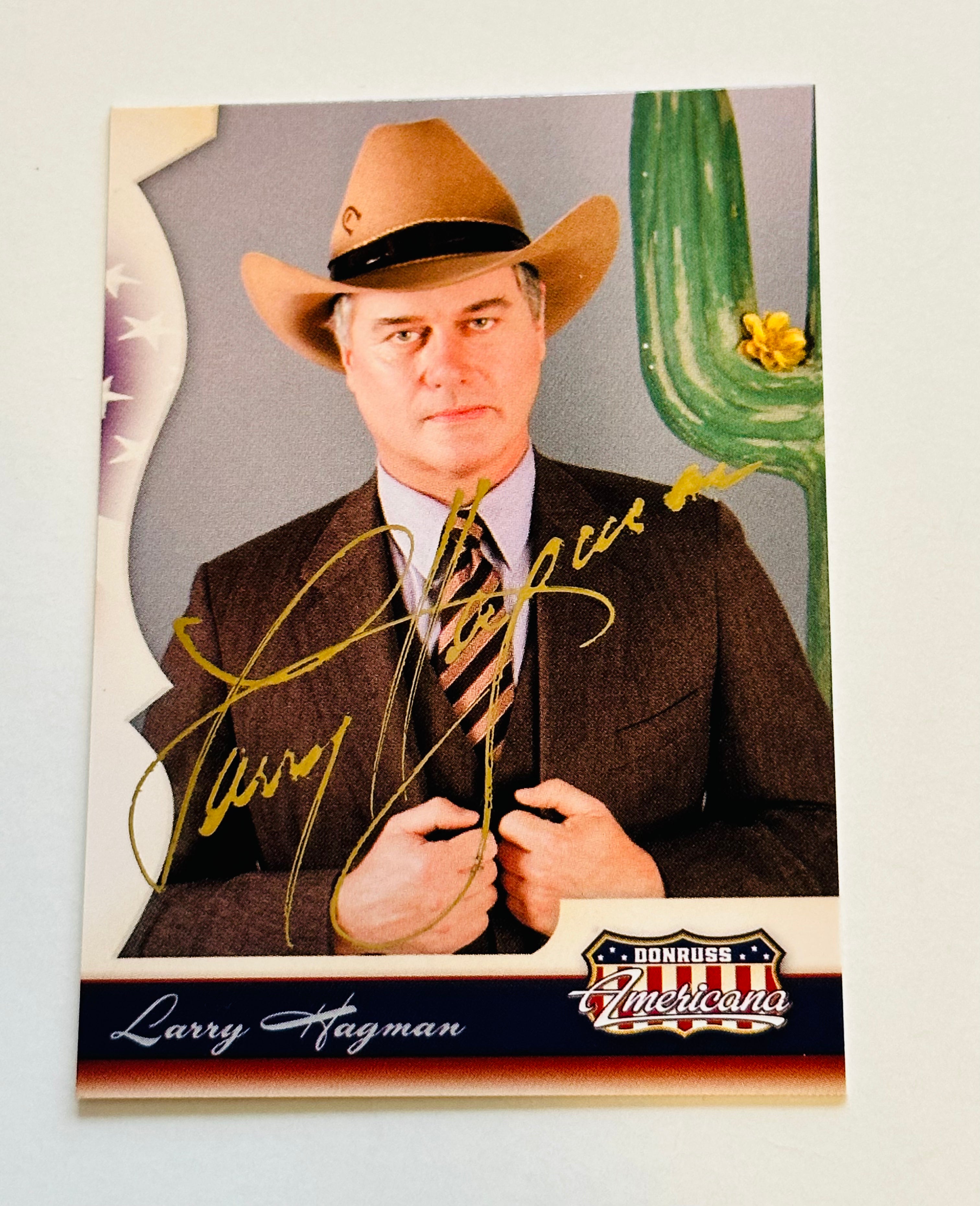 Rare Signed Larry Hagman JR Dallas TV Show Memorabilia with COA - Perfect for Collectors, Fans, and Display in Home Theater or Man Cave