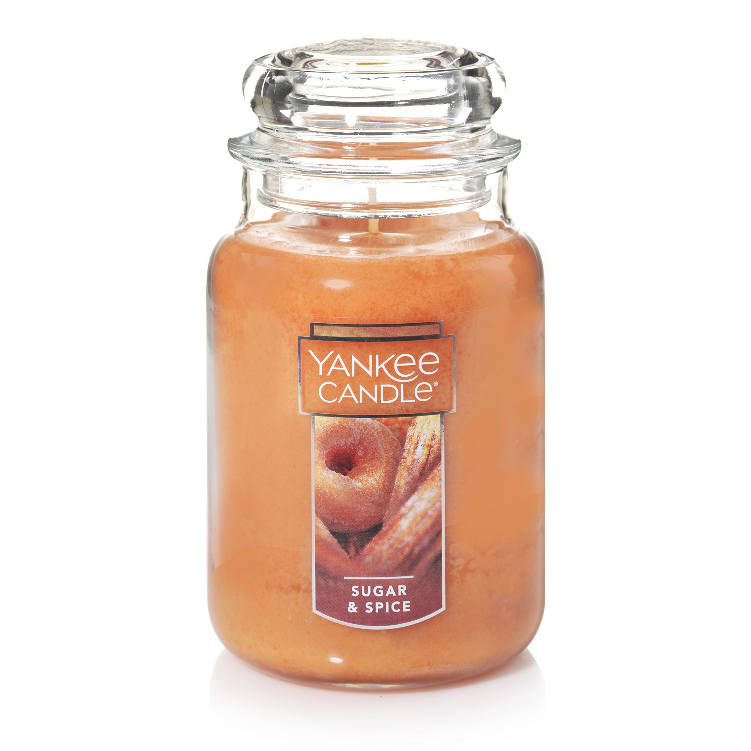 Yankee Candle Sugar & Spice Scented Large Jar Candle - 22oz Classic Single Wick, 110+ Hours Burn Time - Perfect for Home Decor, Relaxation & Holiday Gifts