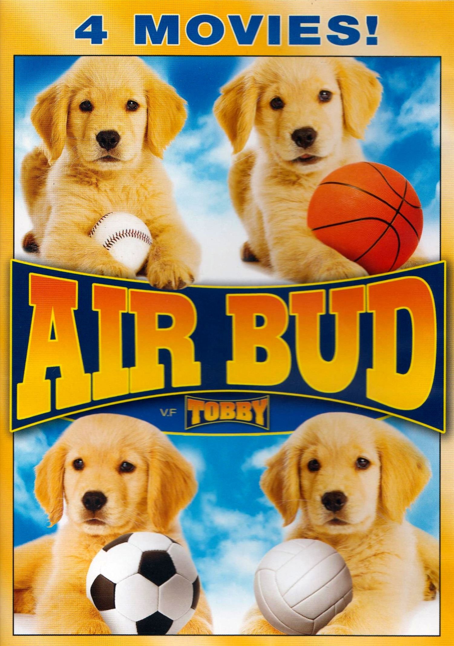 Air Bud Movie Collection - Air Bud, Air Bud 3: World Pup, Seventh Inning Fetch & Spikes Back (4 Family Sports Movies) - Perfect for Family Movie Nights & Dog Lovers