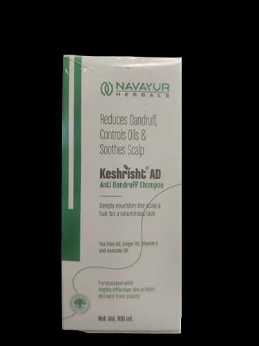 Keshrisht Tea Tree Oil, Vitamin E & Avocado Oil Shampoo for Scalp Care - 8oz Bottle (Pack of 1) | Dandruff Treatment & Hair Growth | Daily Use for Oily Scalp & Dry Hair