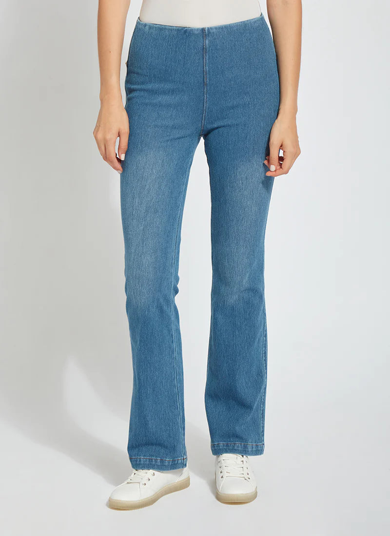 Baby Bootcut Denim Jeans - Mid Wash Stretch Comfort Fit for Toddlers - Perfect for Playdates & Family Outings
