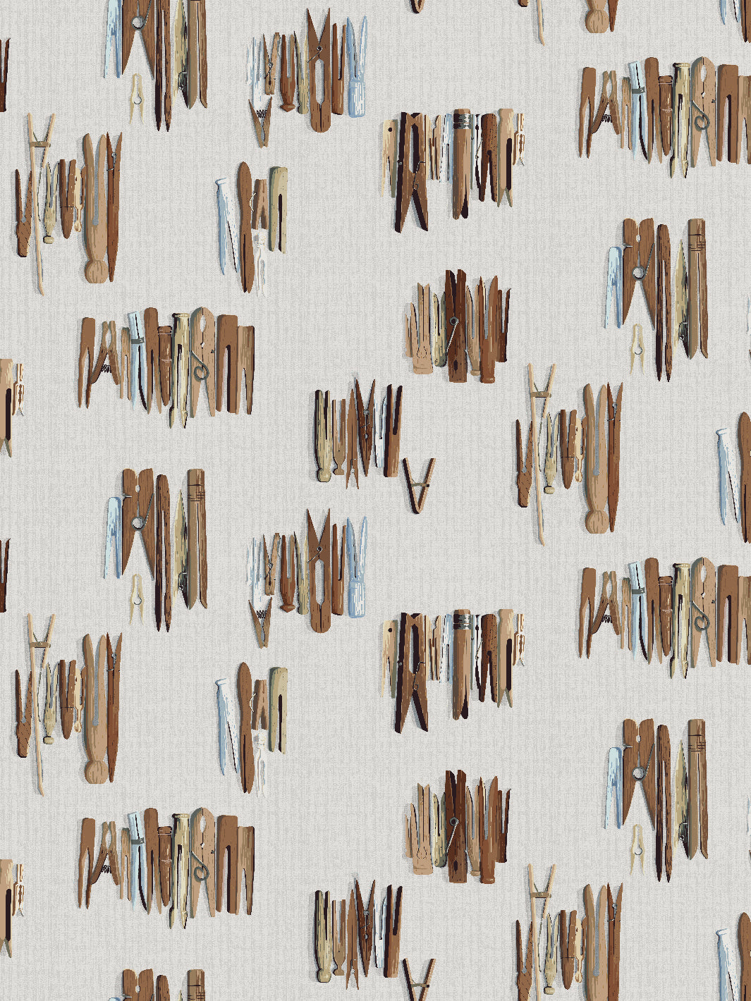 Sarah Jessica Parker Gray 'Laundry Line' Wallpaper - Elegant Home Decor for Living Rooms & Bedrooms