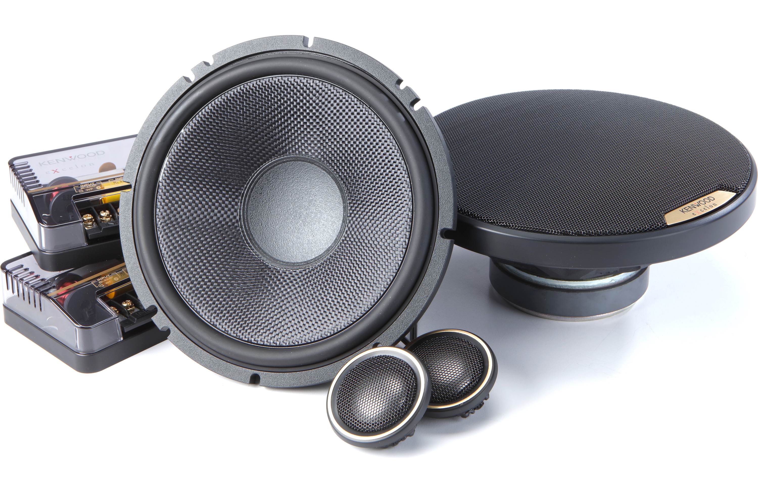 Kenwood Excelon XR 1801P High Resolution Audio Certified 7 Component Speaker System (Pair) - Premium Car Audio Upgrade for Clear Sound & Deep Bass | Perfect for Vehicles, Trucks & SUVs
