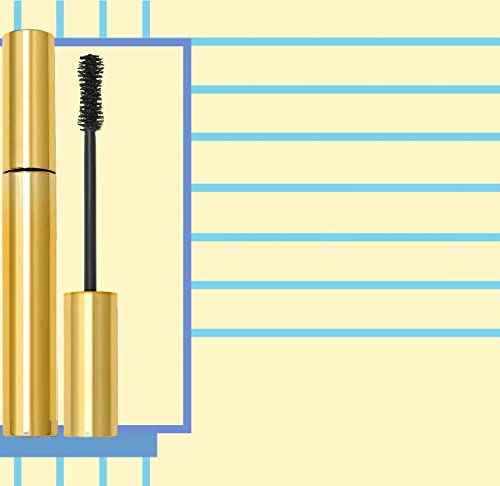 2H Jet Black Waterproof Microfiber Mascara - Long Lasting Volumizing & Lengthening for Sensitive Eyes | Perfect for Swimming, Gym & Everyday Wear