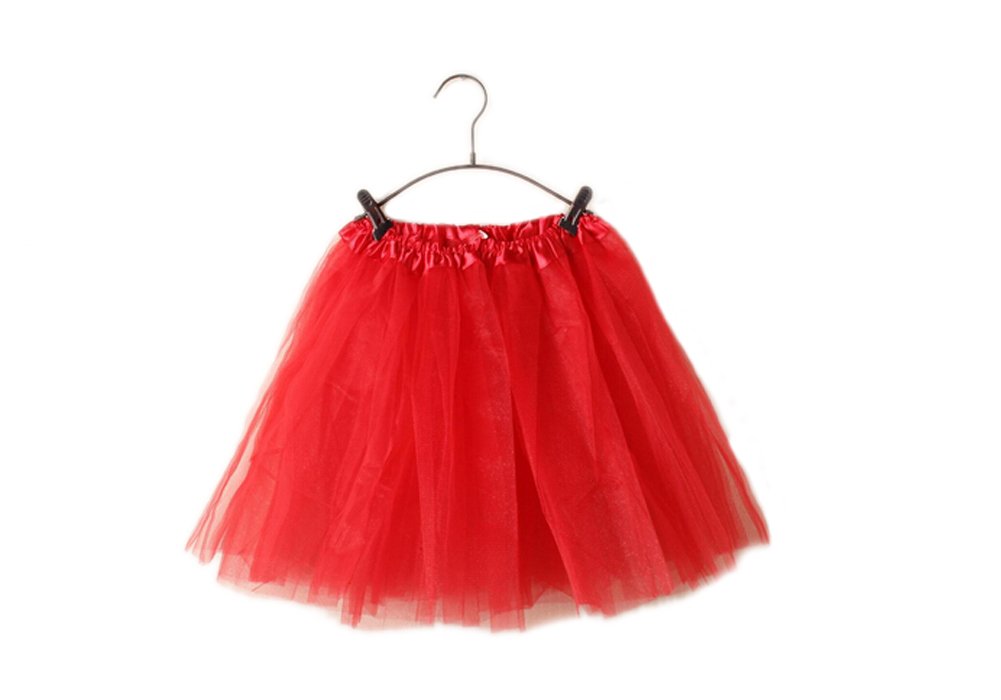 CTHEE Women's Elastic Ballet Dress Tulle Tutu Skirt - Red Princess Dance Skirt for Ballet, Performance, Photo Shoots & Costume Parties | Dance Recital, Halloween, Cosplay, Bridal Shower, Birthday Party