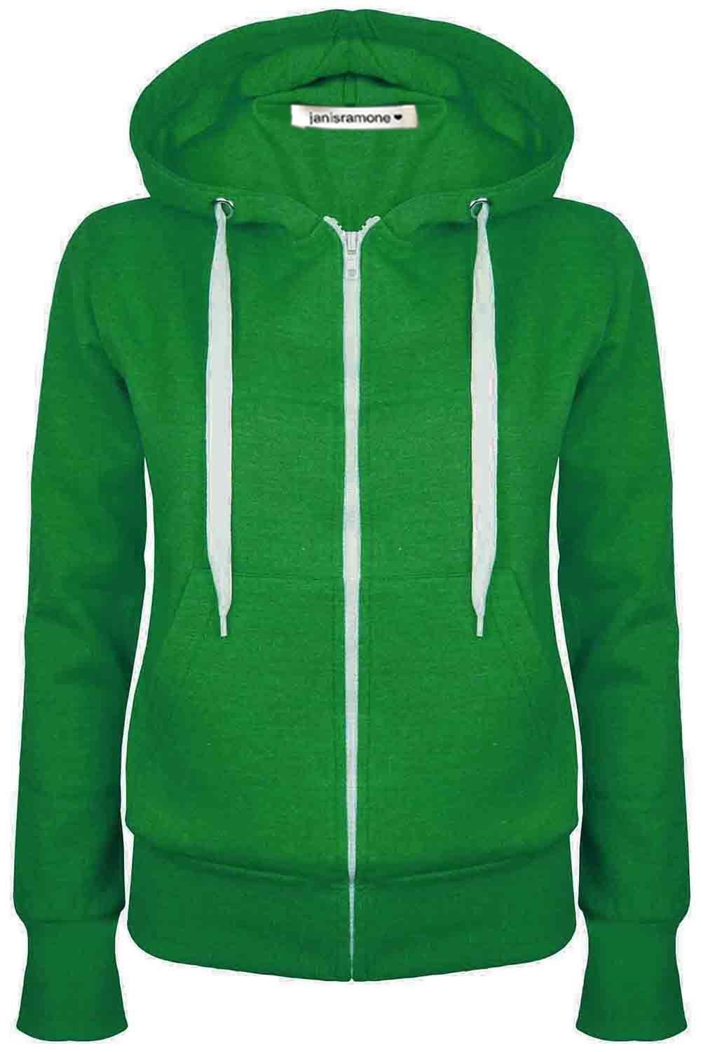 Women's Fleece Zip-Up Hoodie - Soft Long Sleeve Warm Sweatshirt for Casual Wear, Outdoor Activities & Layering