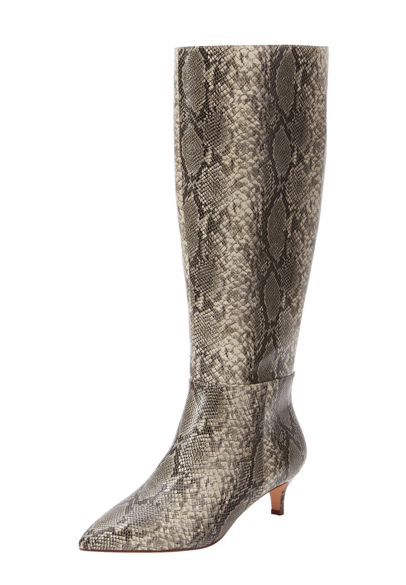 Comfortview Women's Wide Width The Poloma Wide Calf Boots - Stylish & Comfortable Winter Boots for Wide Feet, Perfect for Cold Weather, Snow & Outdoor Activities