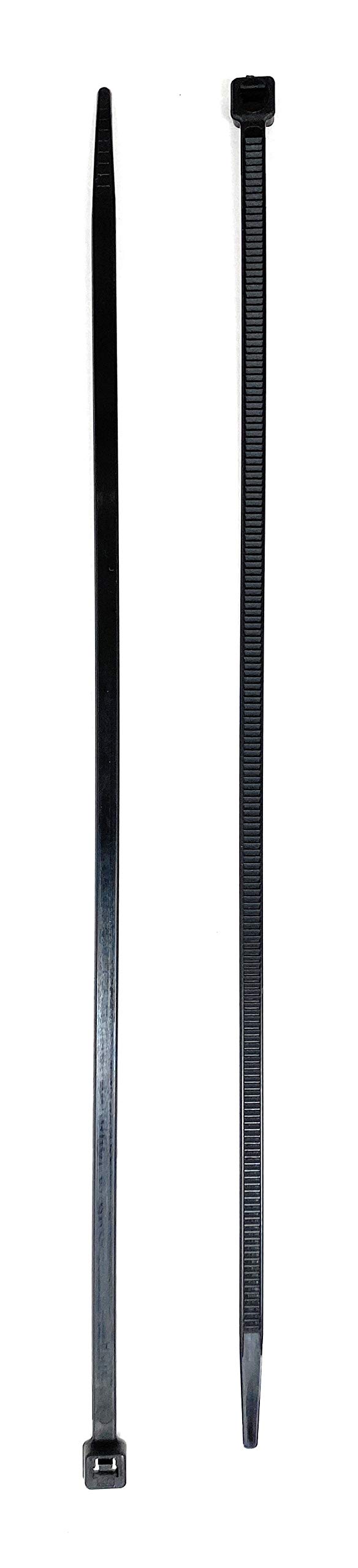 8-Inch Black UV Resistant Cable Ties - 40# Tensile Strength, 0.141