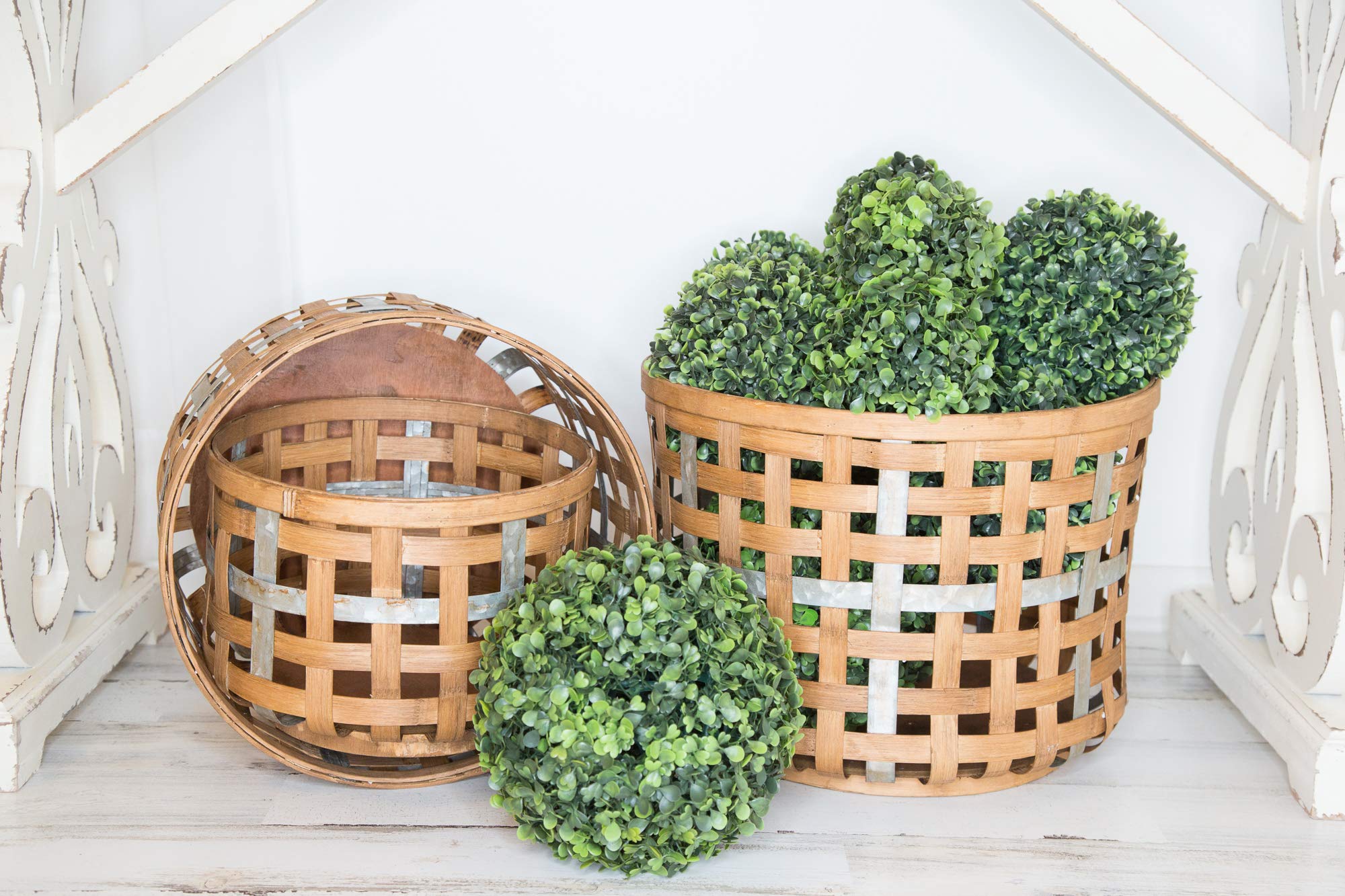Woven Storage Baskets Set of 3 - Home Decor & Organizing