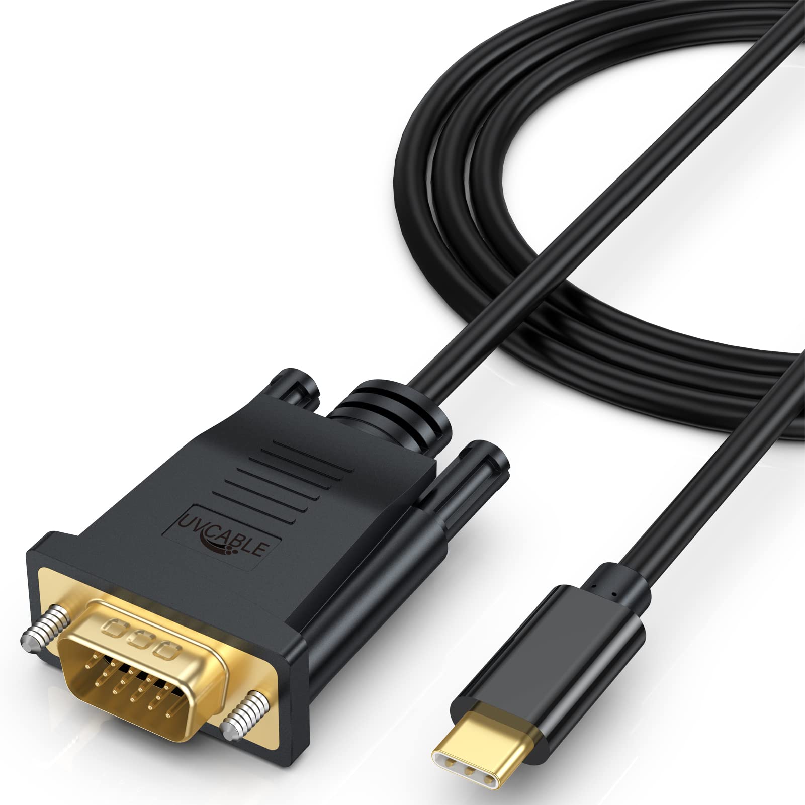 10FT USB C to VGA Cable - Thunderbolt 3/4 Compatible - Works with MacBook Pro, iPad Pro, iPhone 15 Pro/Max, Galaxy S20-S24, Surface, XPS - Ideal for Presentations, Monitor Extensions & Home Office Setup