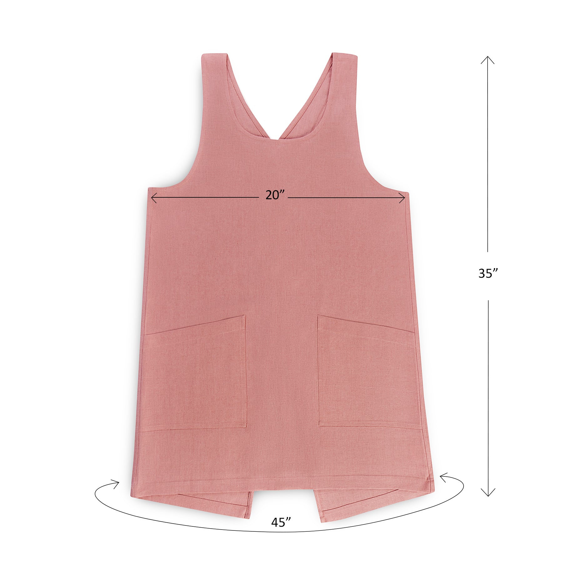 Premium Linen Smock Apron for Women & Men - Adjustable & Stylish Kitchen Apron for Cooking, Baking & Gardening - Breathable & Durable Unisex Workwear