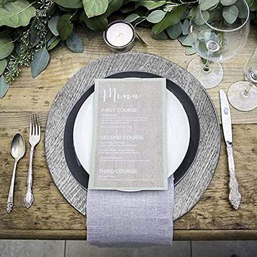 13 Inch Silver Round Wooden Textured Charger Plates - Set of 24 Balsa Wood Circles - Perfect for Wedding, Party & Holiday Table Decor