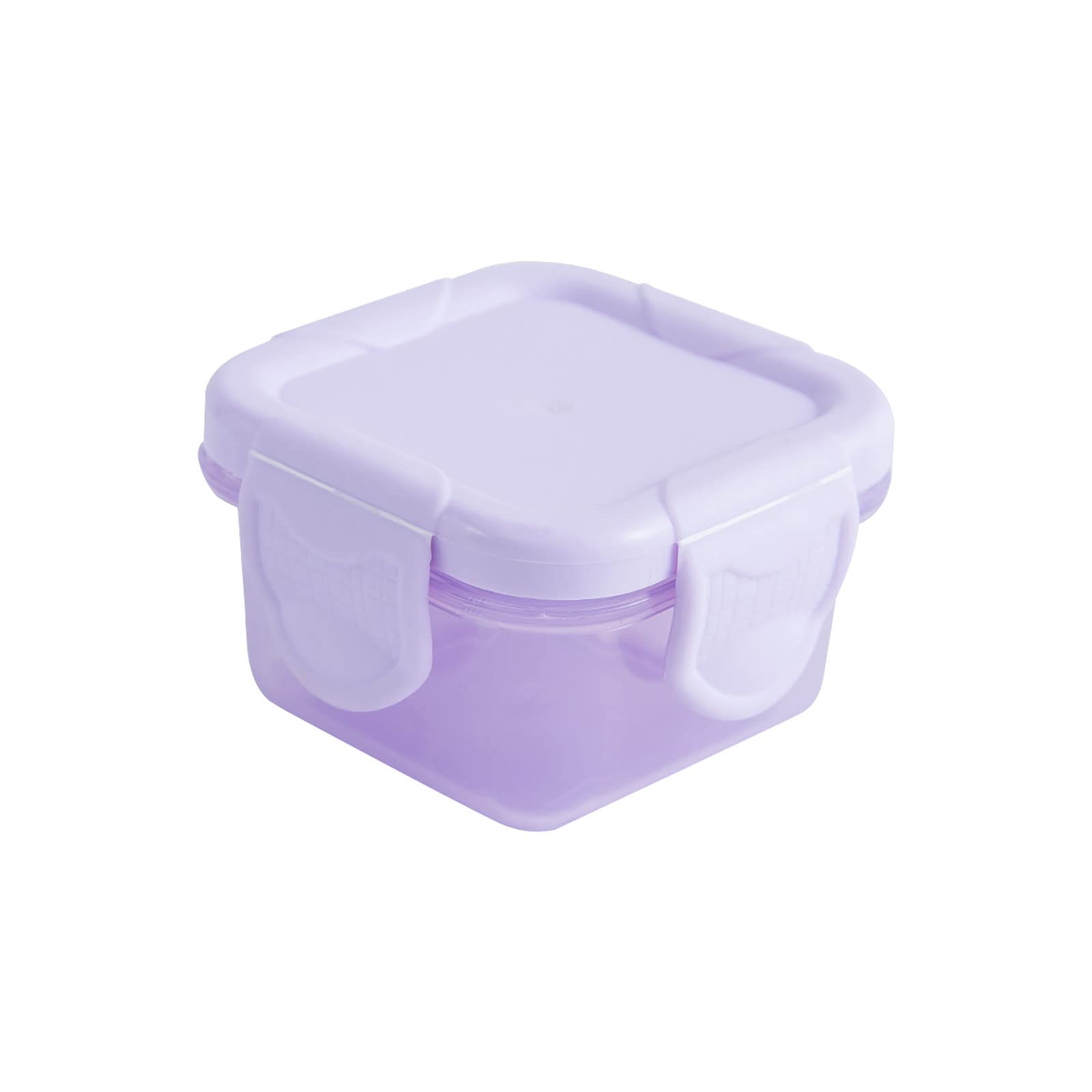 Mini Plastic Food Storage Containers with Lids - Small Airtight Square Lunch Boxes for Kids & Adults | BPA-Free Meal Prep Containers for School, Office, Leftovers & Pantry Organization (Purple, 1-Pack) - Perfect for Meal Prep, Snack Storage & On-the-Go Lunches