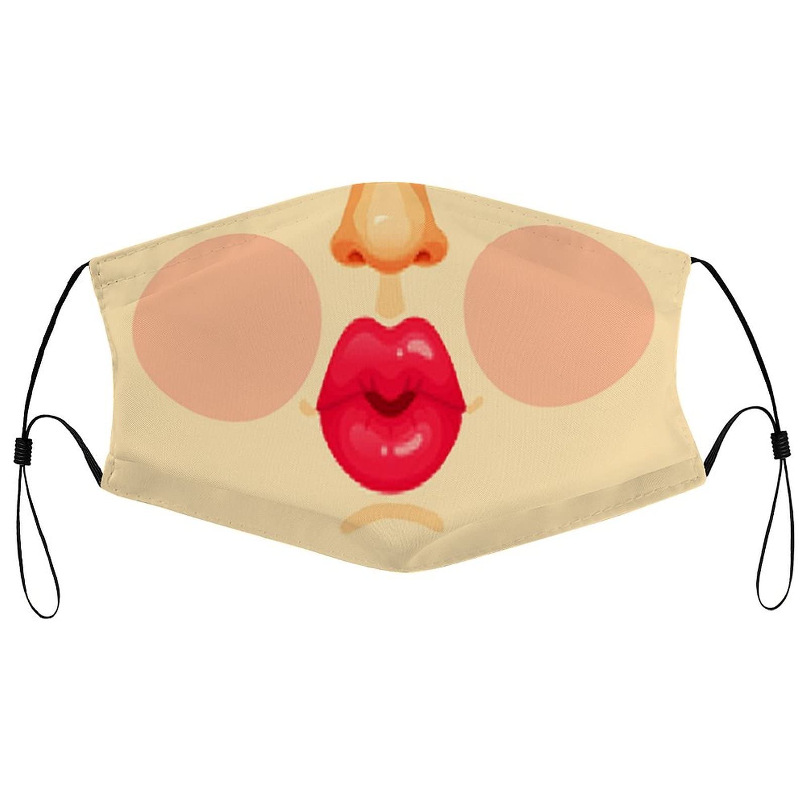 Funny Smiley Face Mask - Washable & Breathable for Adults - Perfect for Parties & Daily Use