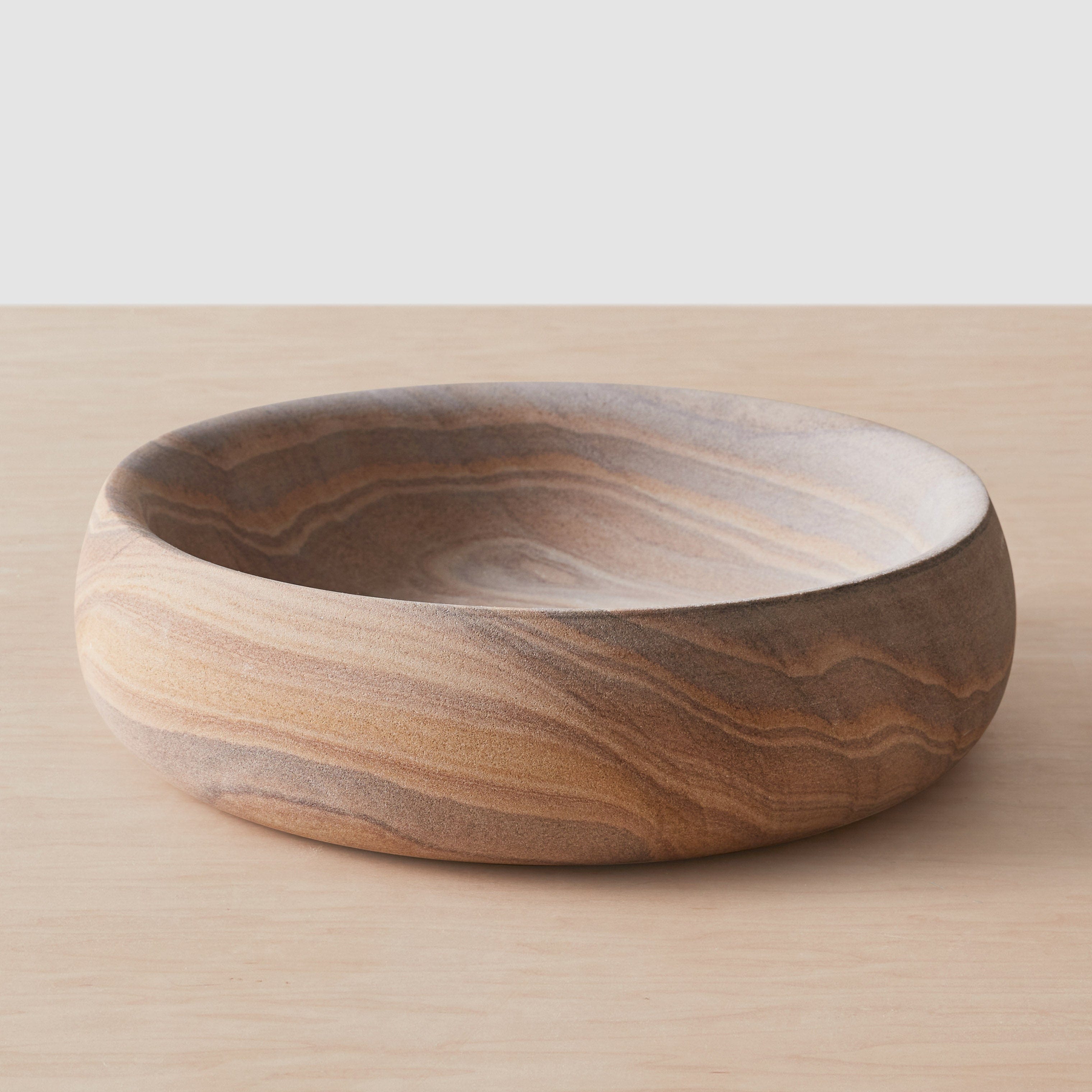 Eshana Sandstone Bowl - Handcrafted Natural Stone Bowl for Home Decor, Kitchen & Dining | Perfect for Serving, Display, and Meditation Spaces